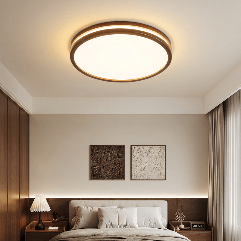 Nysilos Moderne minimalistische Deckenleuchte aus Holz-Letslighting