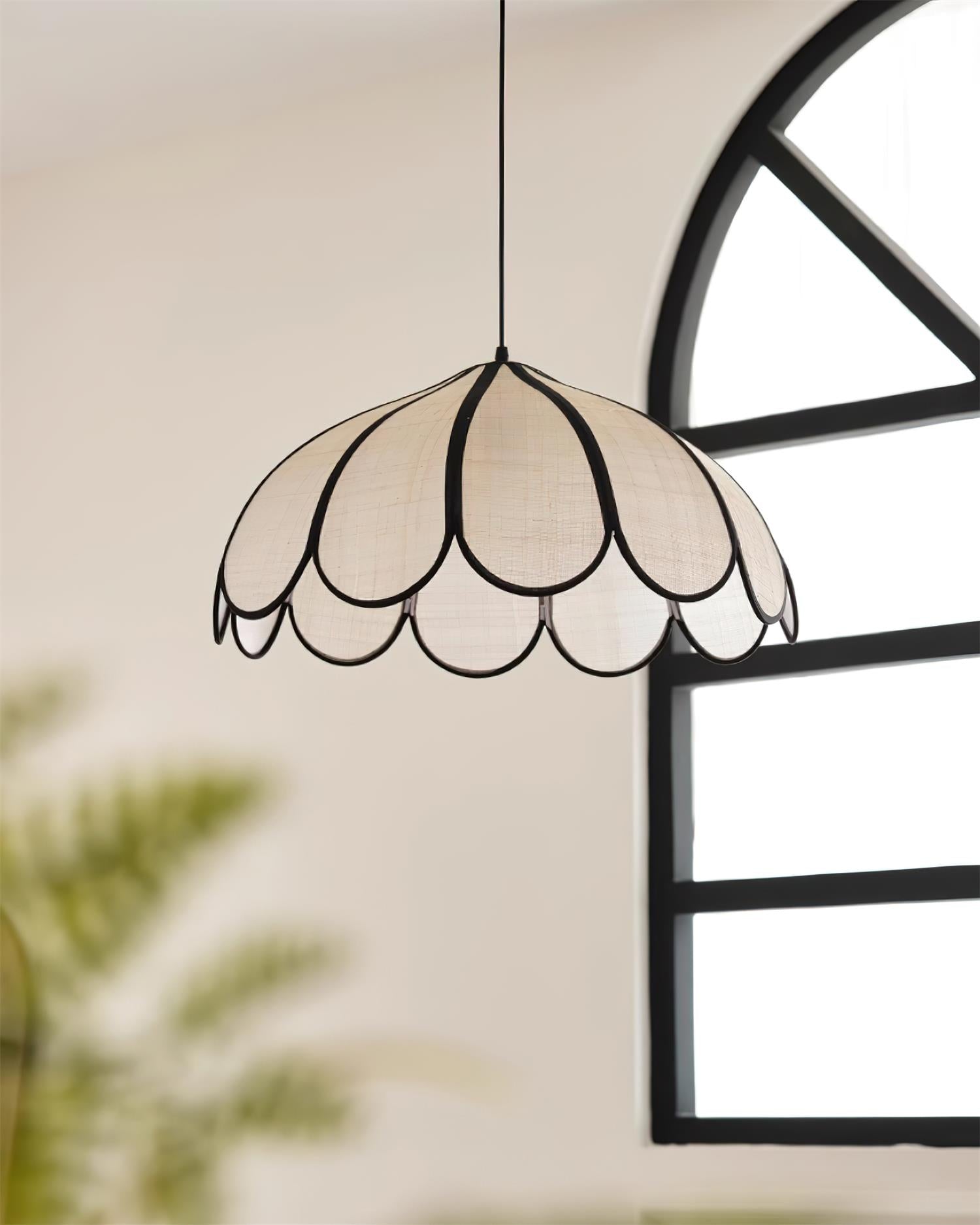 Pendelleuchte Gesäumter Pflanzenfaser Metallrahmen-Letslighting