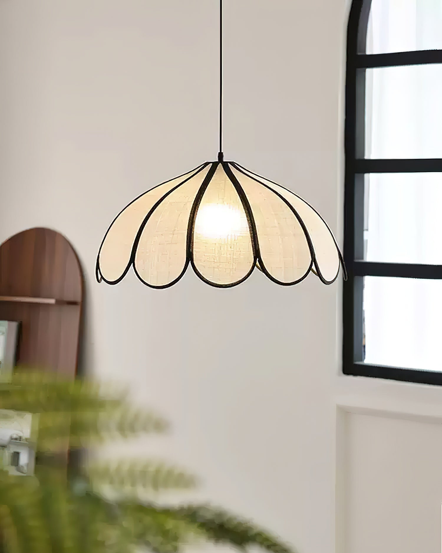 Pendelleuchte Gesäumter Pflanzenfaser Metallrahmen-Letslighting