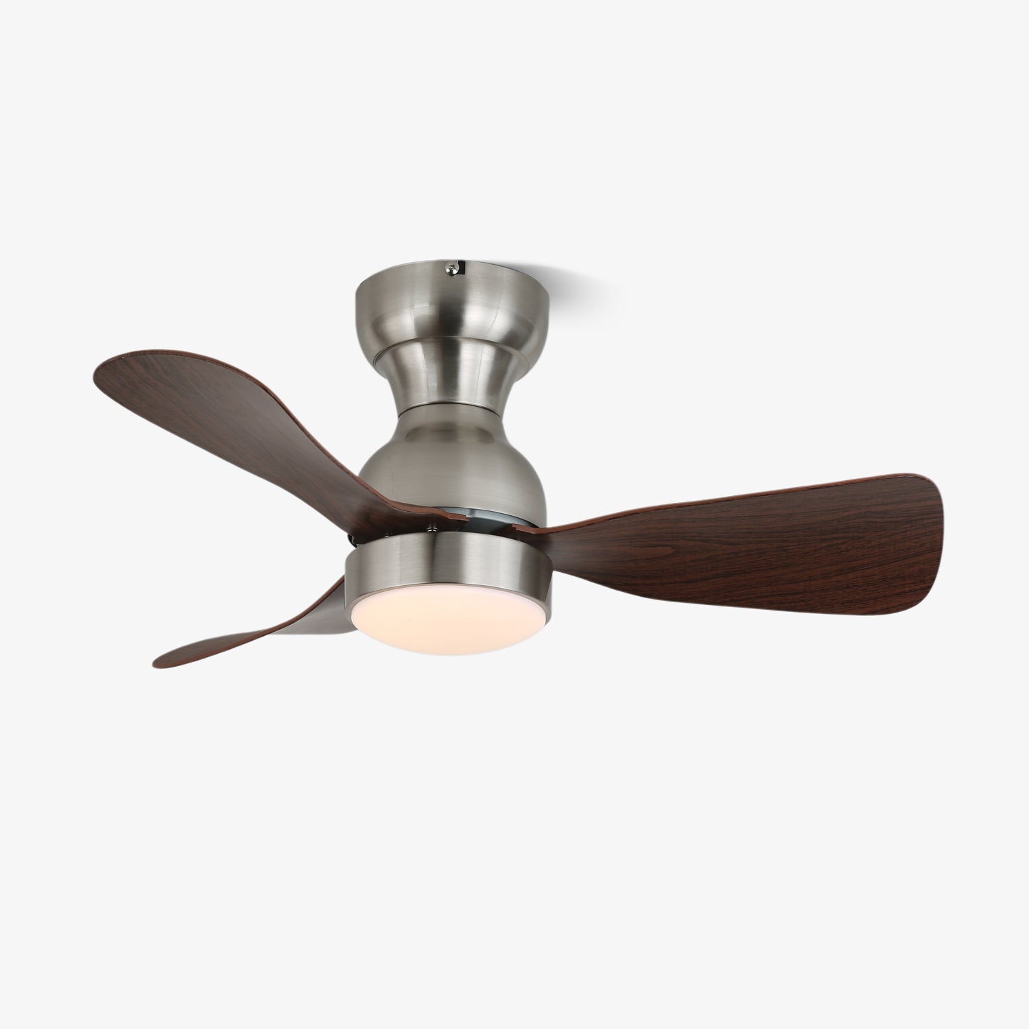 Aurdorus Moderner Holz-Deckenventilator mit Beleuchtung, schwarze Ausführung