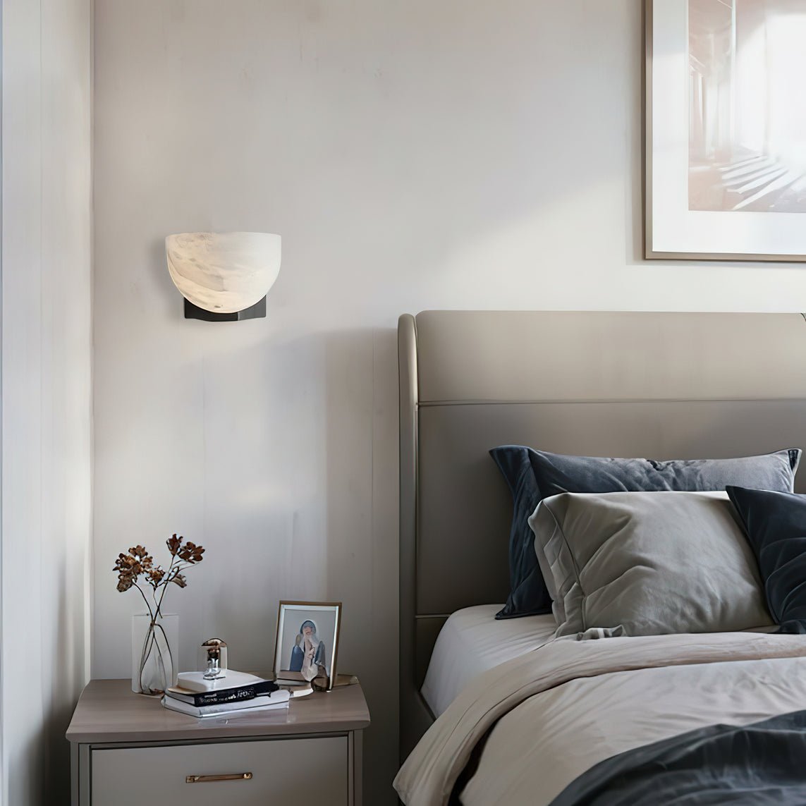 Corvina Bowl Alabaster Wall Light - Neutralighting