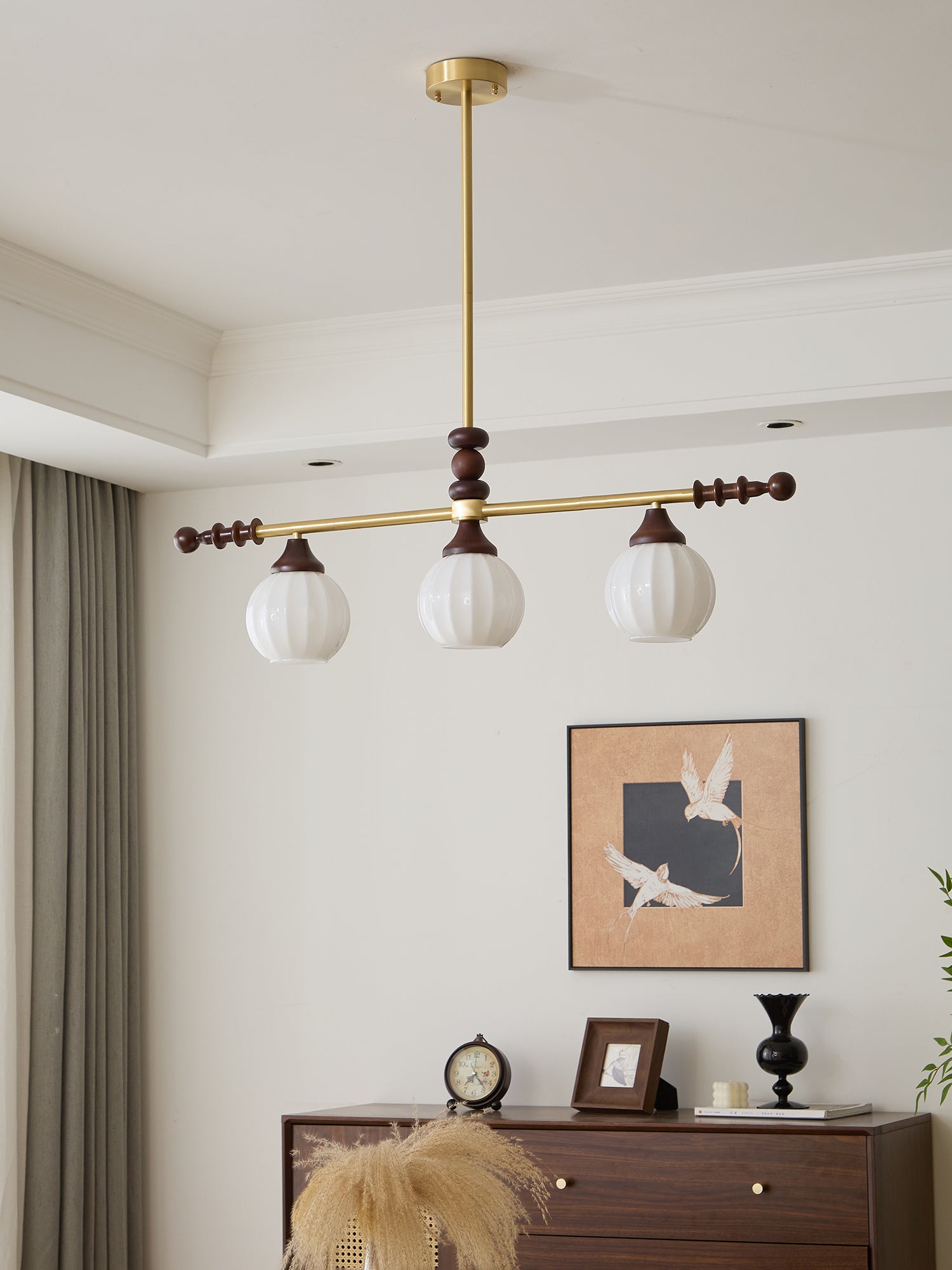 Vosole Traditioneller Eleganter Kronleuchter aus Vintage-Holz-Letslighting