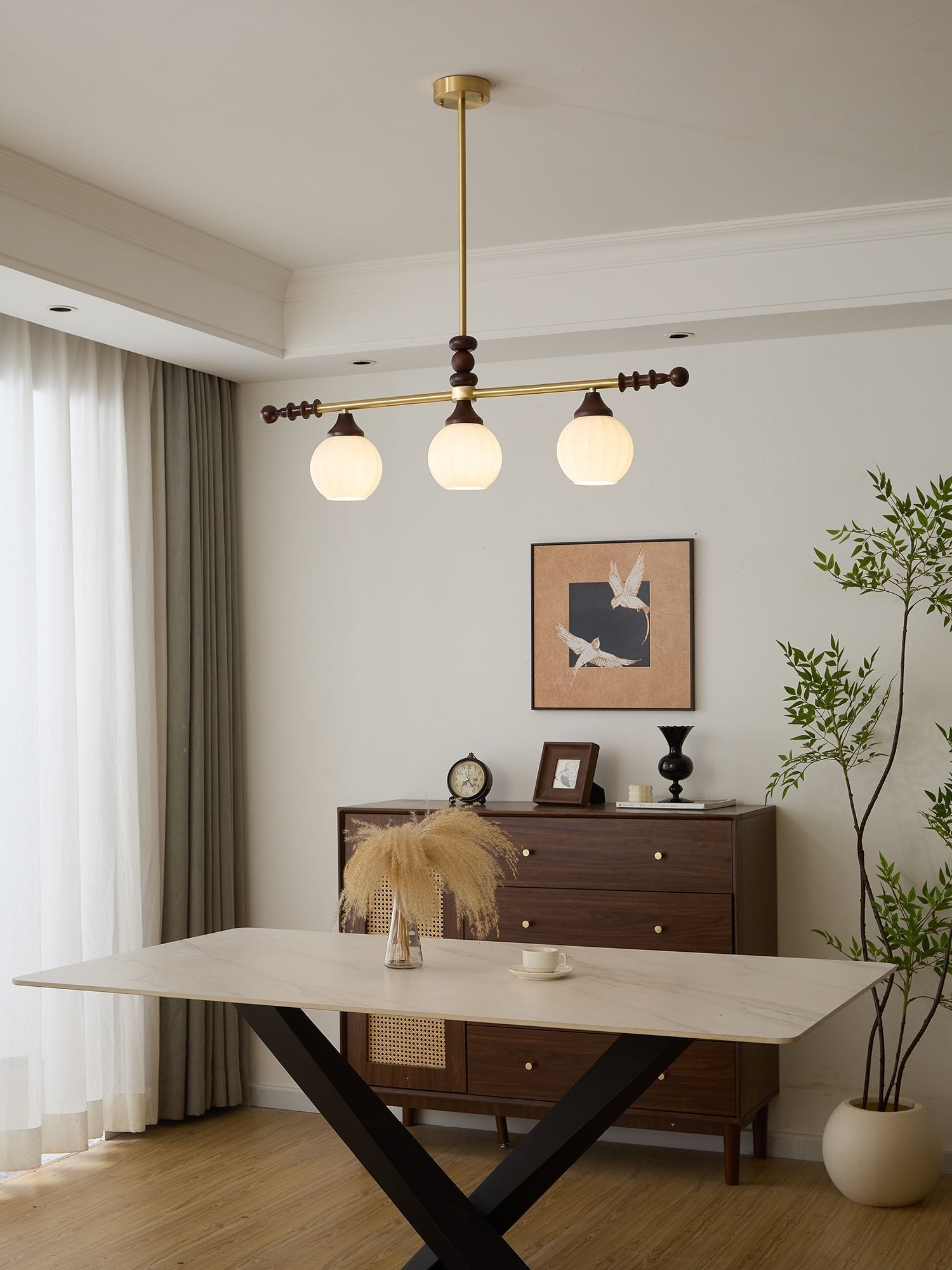 Vosole Traditioneller Eleganter Kronleuchter aus Vintage-Holz-Letslighting