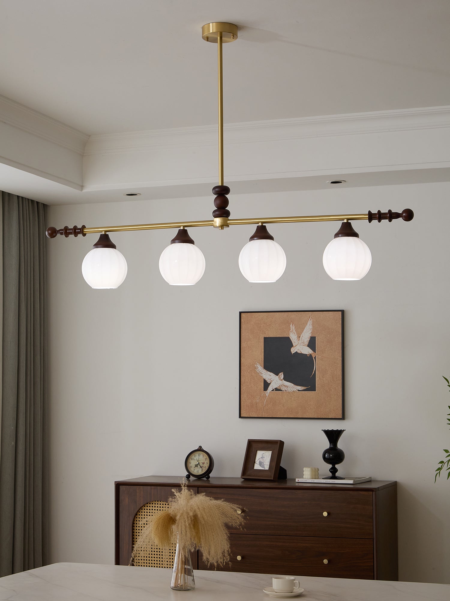 Vosole Traditioneller Eleganter Kronleuchter aus Vintage-Holz-Letslighting