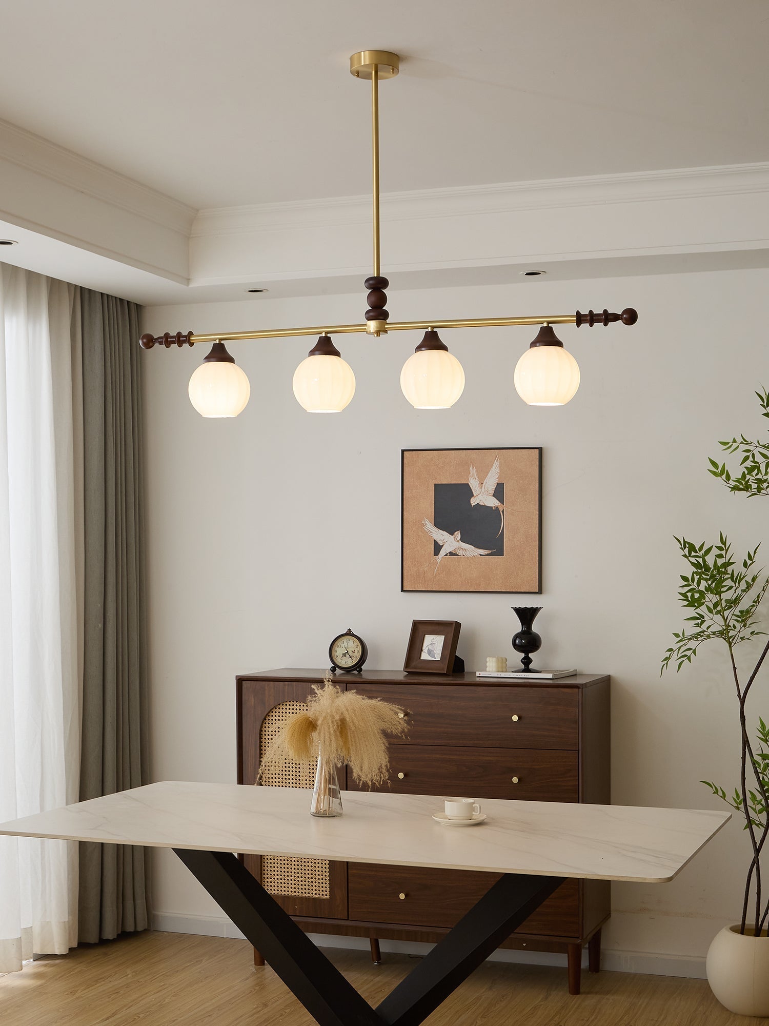 Vosole Traditioneller Eleganter Kronleuchter aus Vintage-Holz-Letslighting