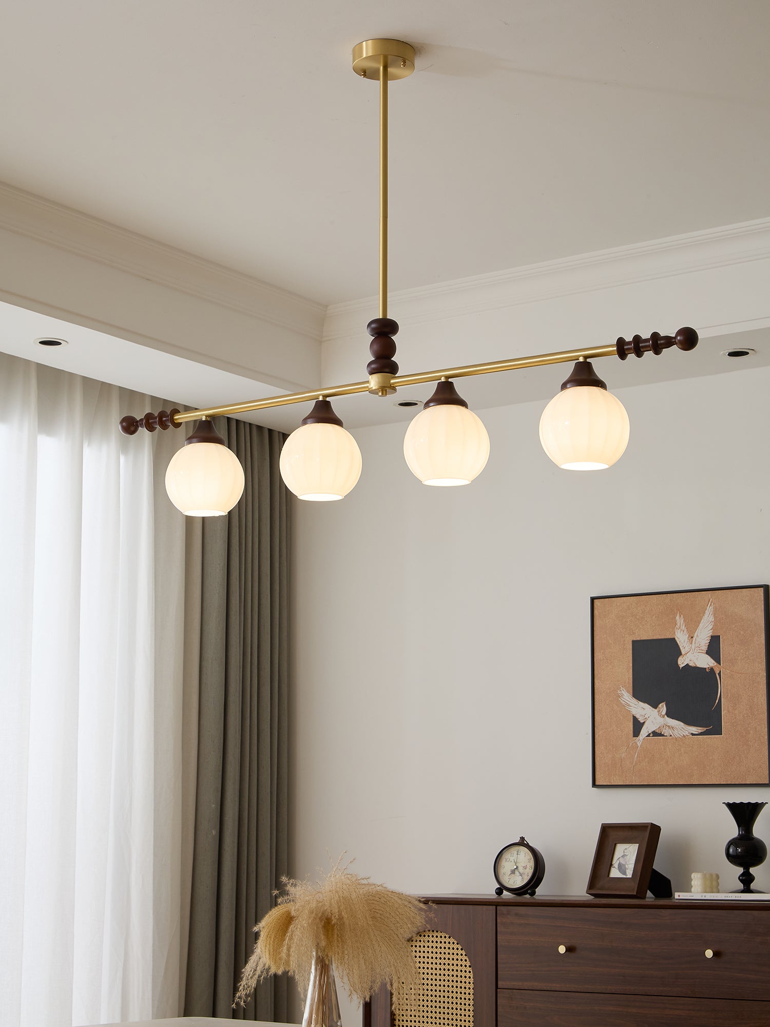 Vosole Traditioneller Eleganter Kronleuchter aus Vintage-Holz-Letslighting