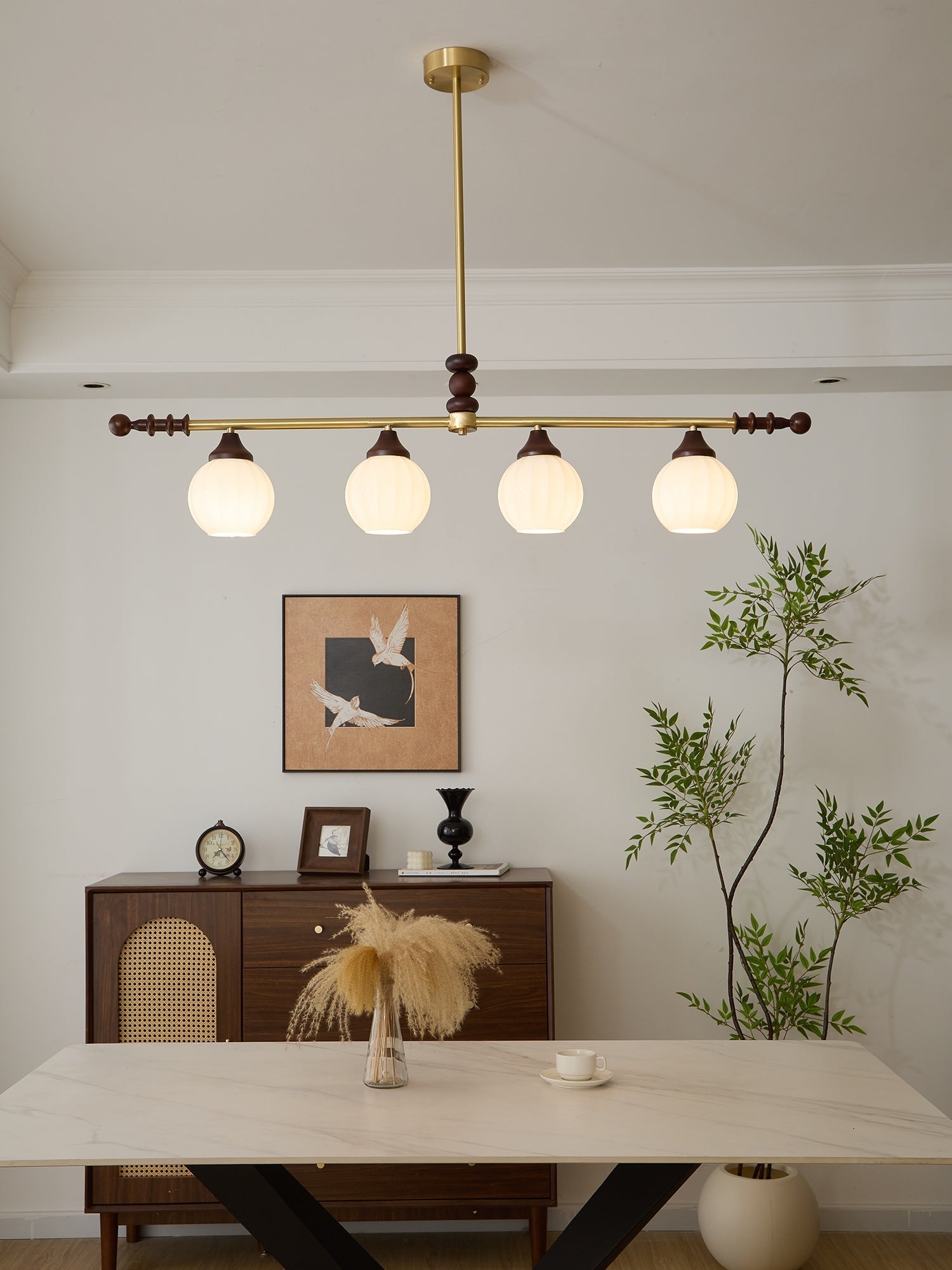 Vosole Traditioneller Eleganter Kronleuchter aus Vintage-Holz-Letslighting