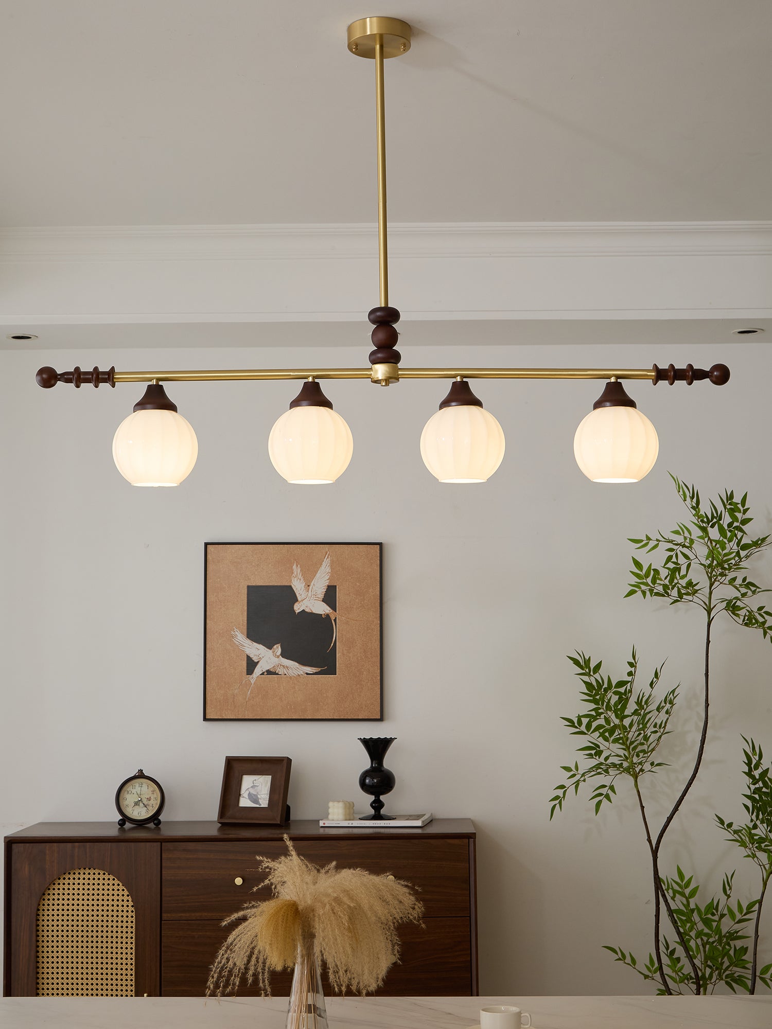 Vosole Traditioneller Eleganter Kronleuchter aus Vintage-Holz-Letslighting