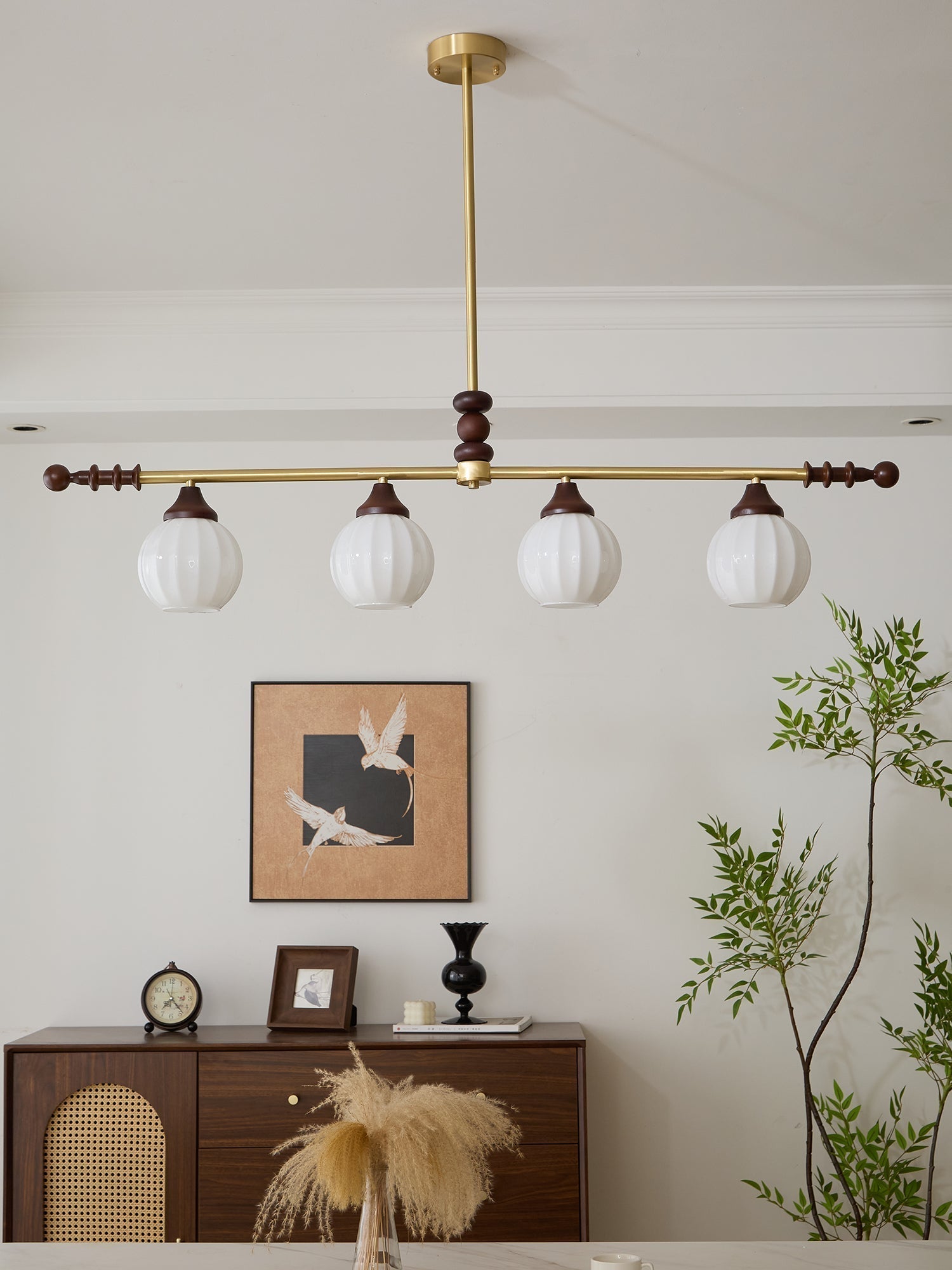 Vosole Traditioneller Eleganter Kronleuchter aus Vintage-Holz-Letslighting