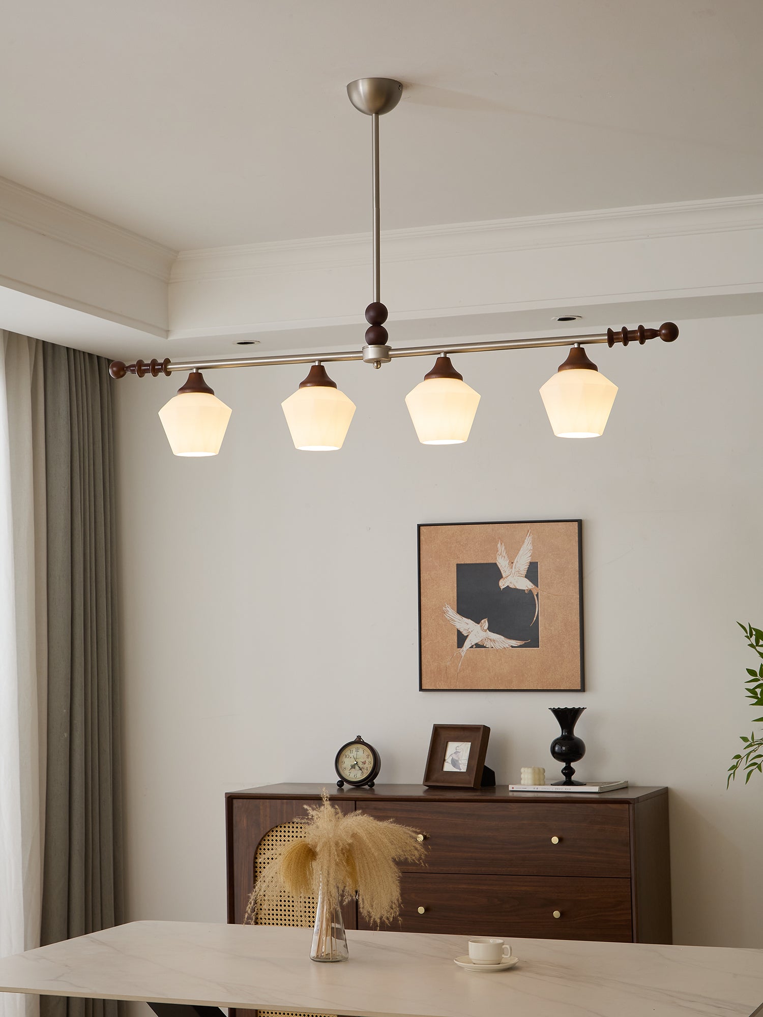 Vosole Traditioneller Eleganter Kronleuchter aus Vintage-Holz-Letslighting