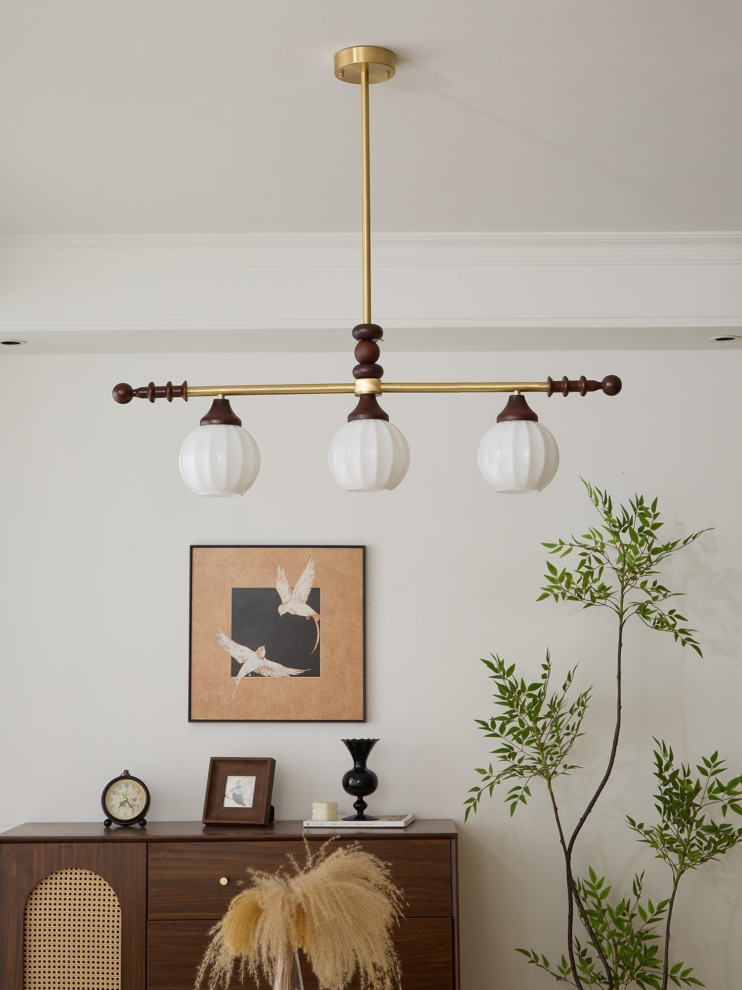 Vosole Traditioneller Eleganter Kronleuchter aus Vintage-Holz-Letslighting