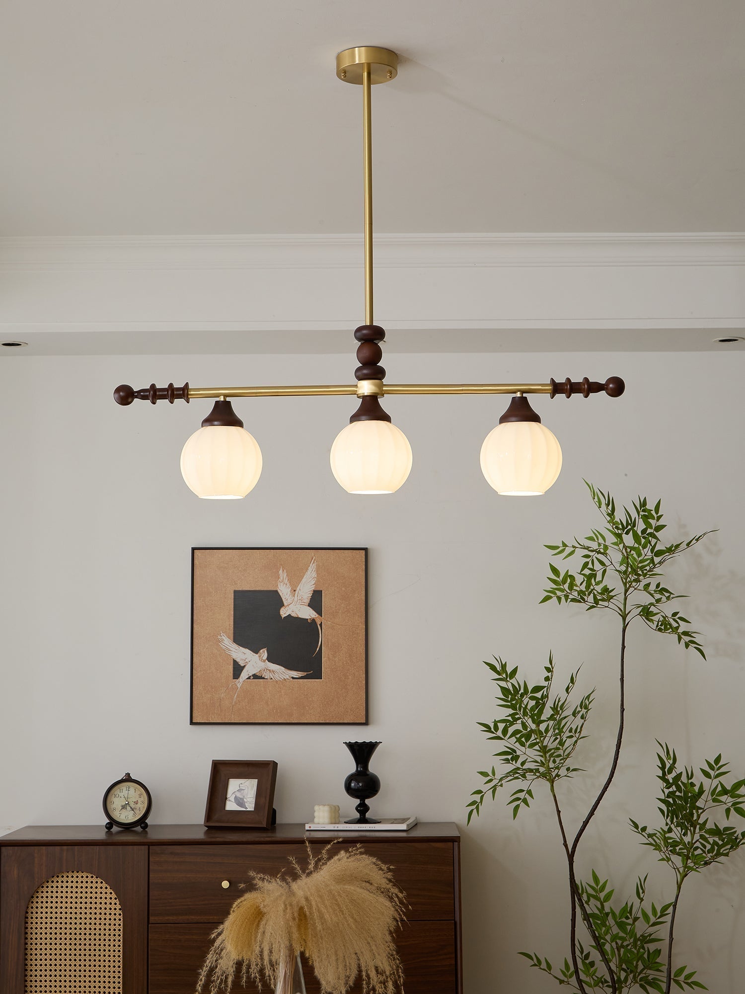 Vosole Traditioneller Eleganter Kronleuchter aus Vintage-Holz-Letslighting