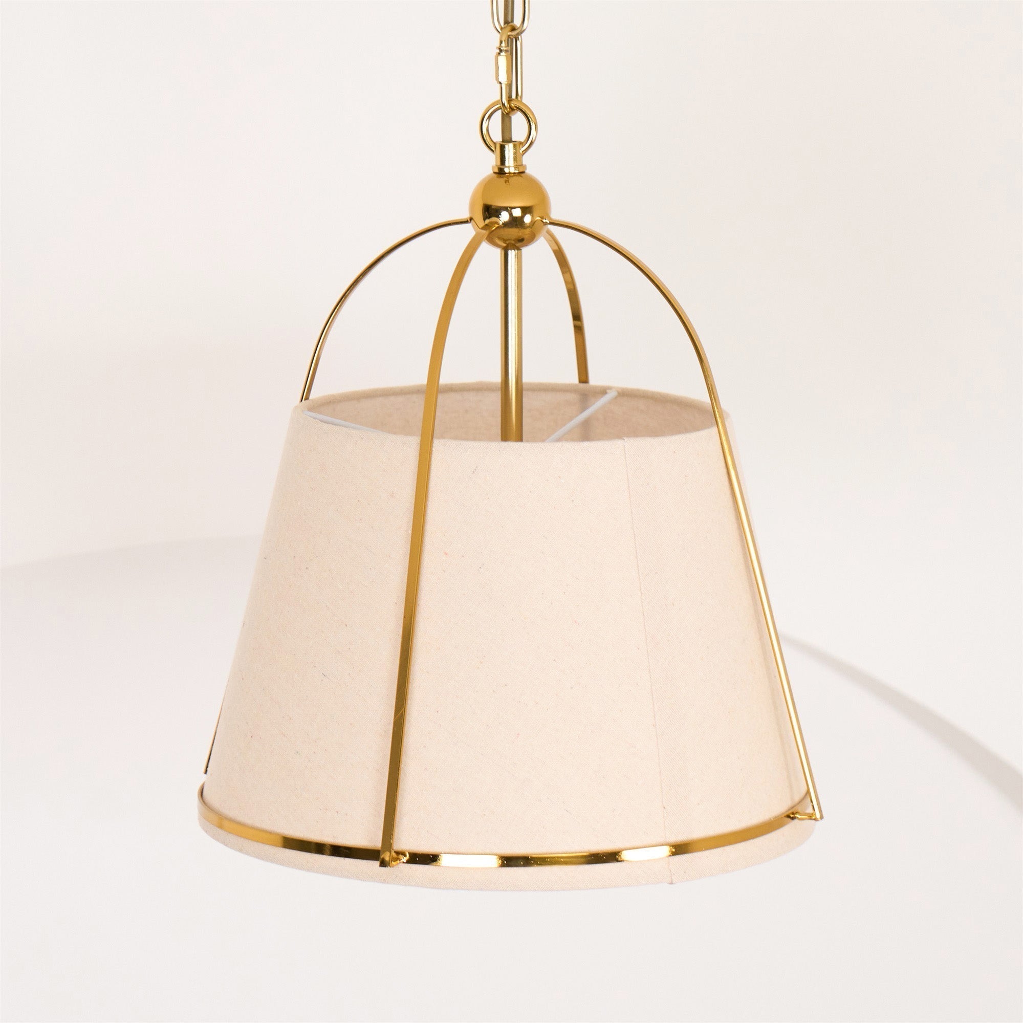 Yonder Traditionell Klassisch Messing Stoff Pendelleuchte-Letslighting