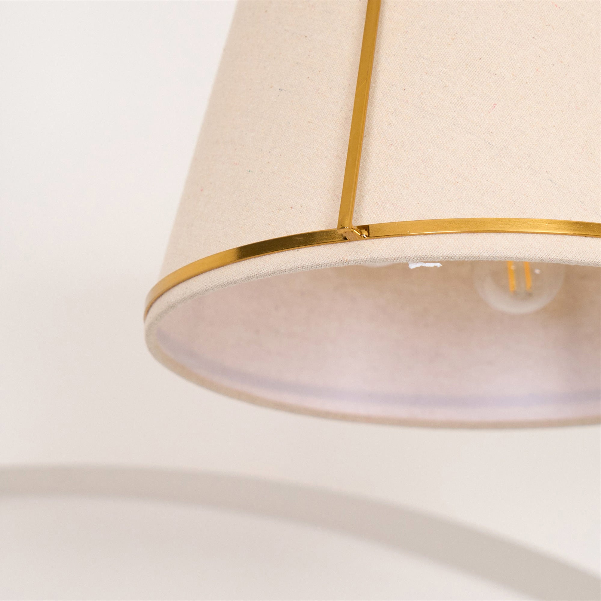 Yonder Traditionell Klassisch Messing Stoff Pendelleuchte-Letslighting