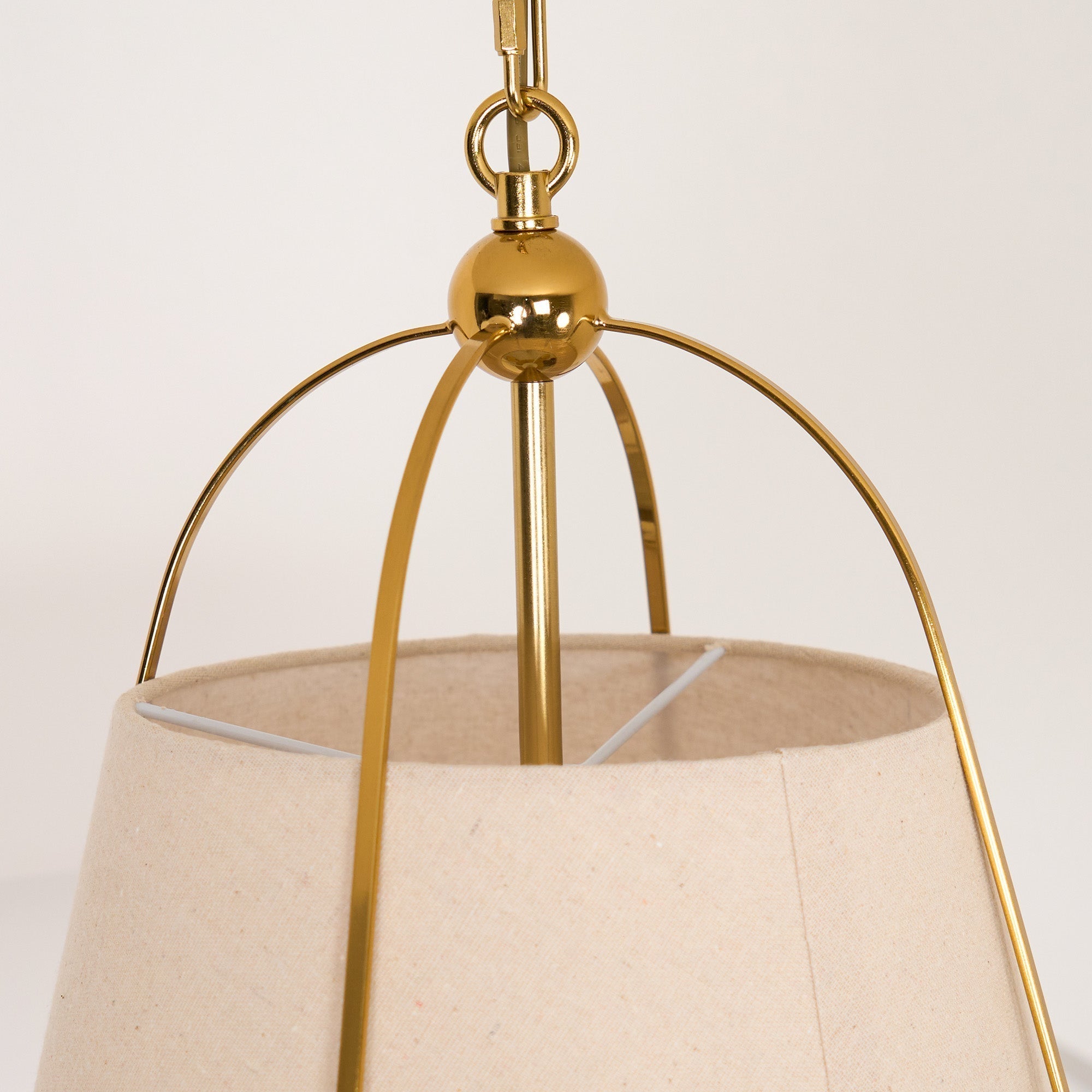 Yonder Traditionell Klassisch Messing Stoff Pendelleuchte-Letslighting