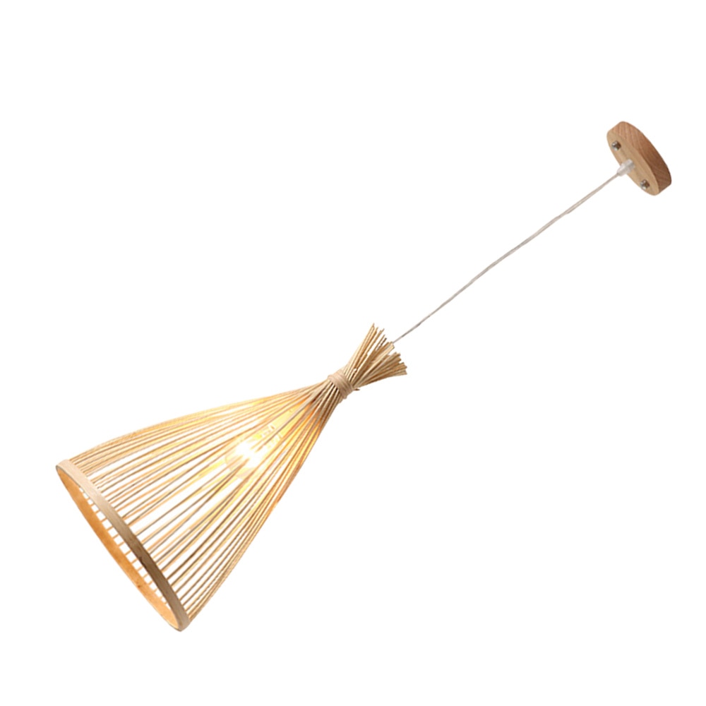 Muto Boho Natürliche Bambus Rattan Pendelleuchte für Esszimmer, Schlafzimmer