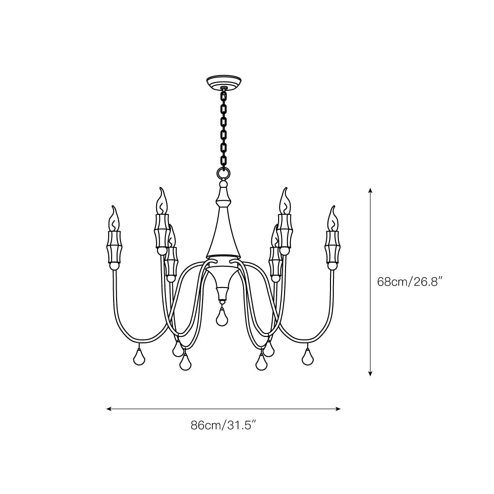 Arcad Vintage Industrial Wooden Chandelier-Letslighting