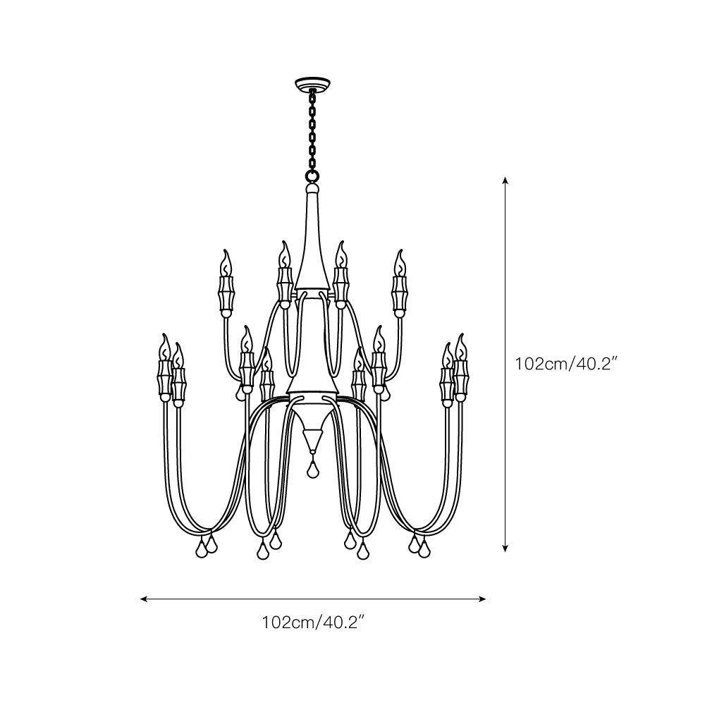 Arcad Vintage Industrial Wooden Chandelier-Letslighting