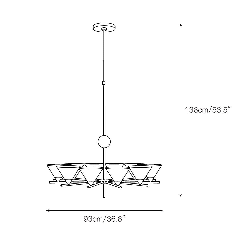 Bloom Large Vintage Marble Metal Chandelier - Letslighting