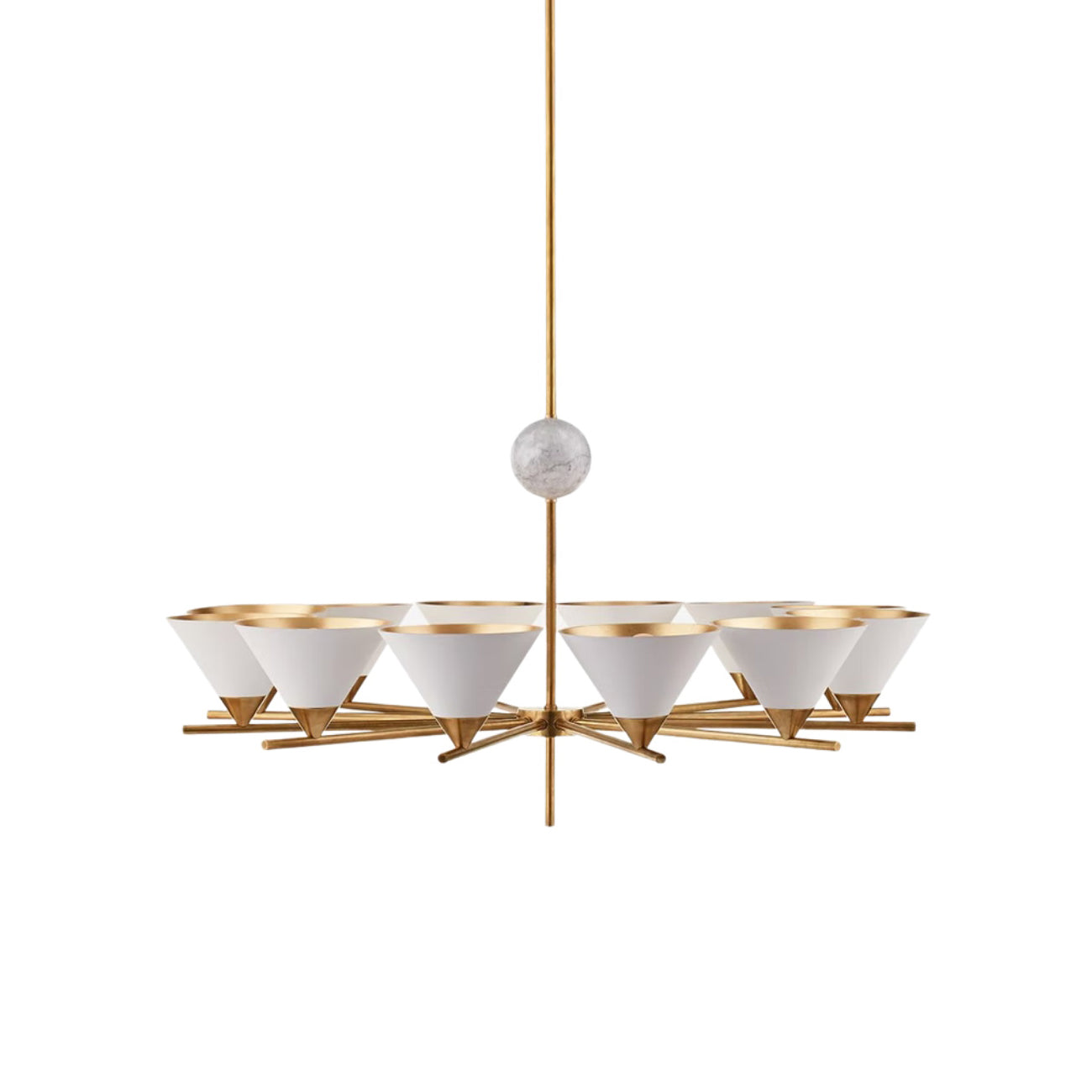 Bloom Large Vintage Marble Metal Chandelier - Letslighting