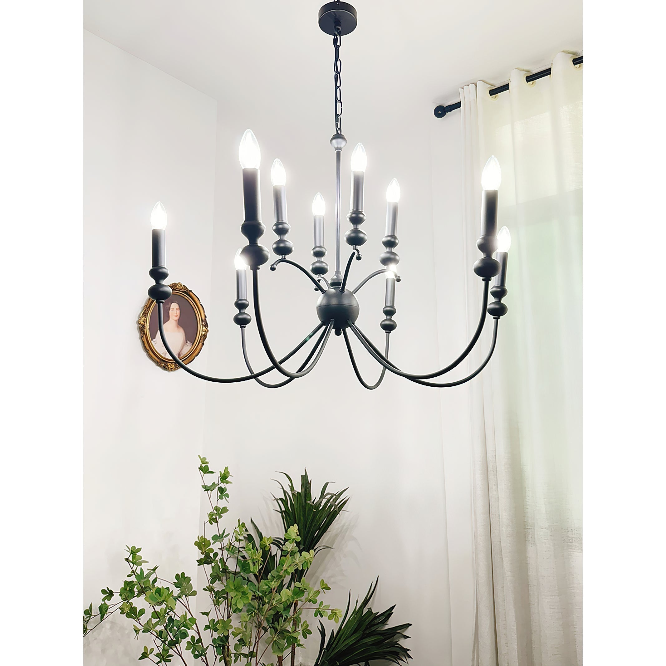 Crest Vintage Industrie Schwarz Kronleuchter-Letslighting