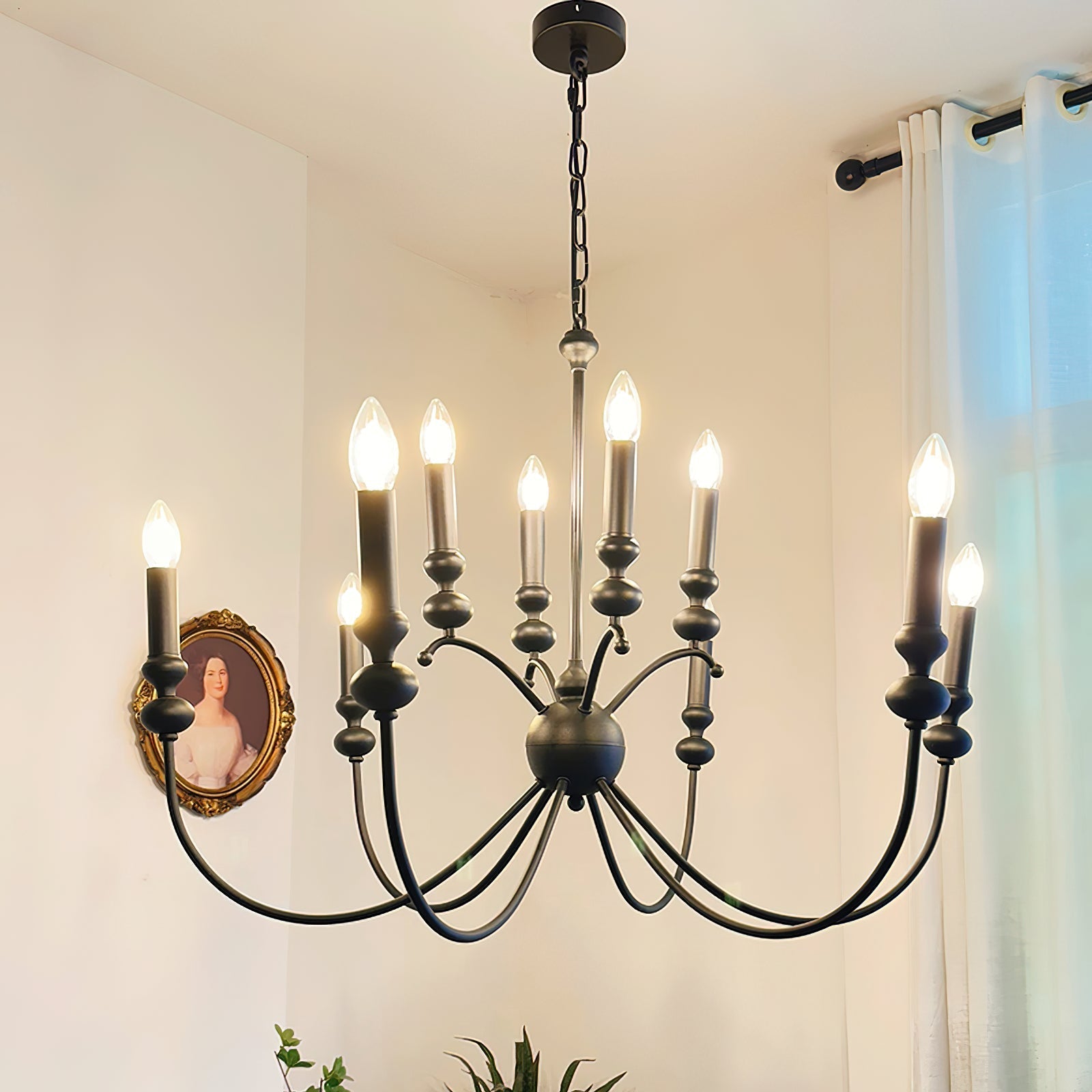Crest Vintage Industrie Schwarz Kronleuchter-Letslighting
