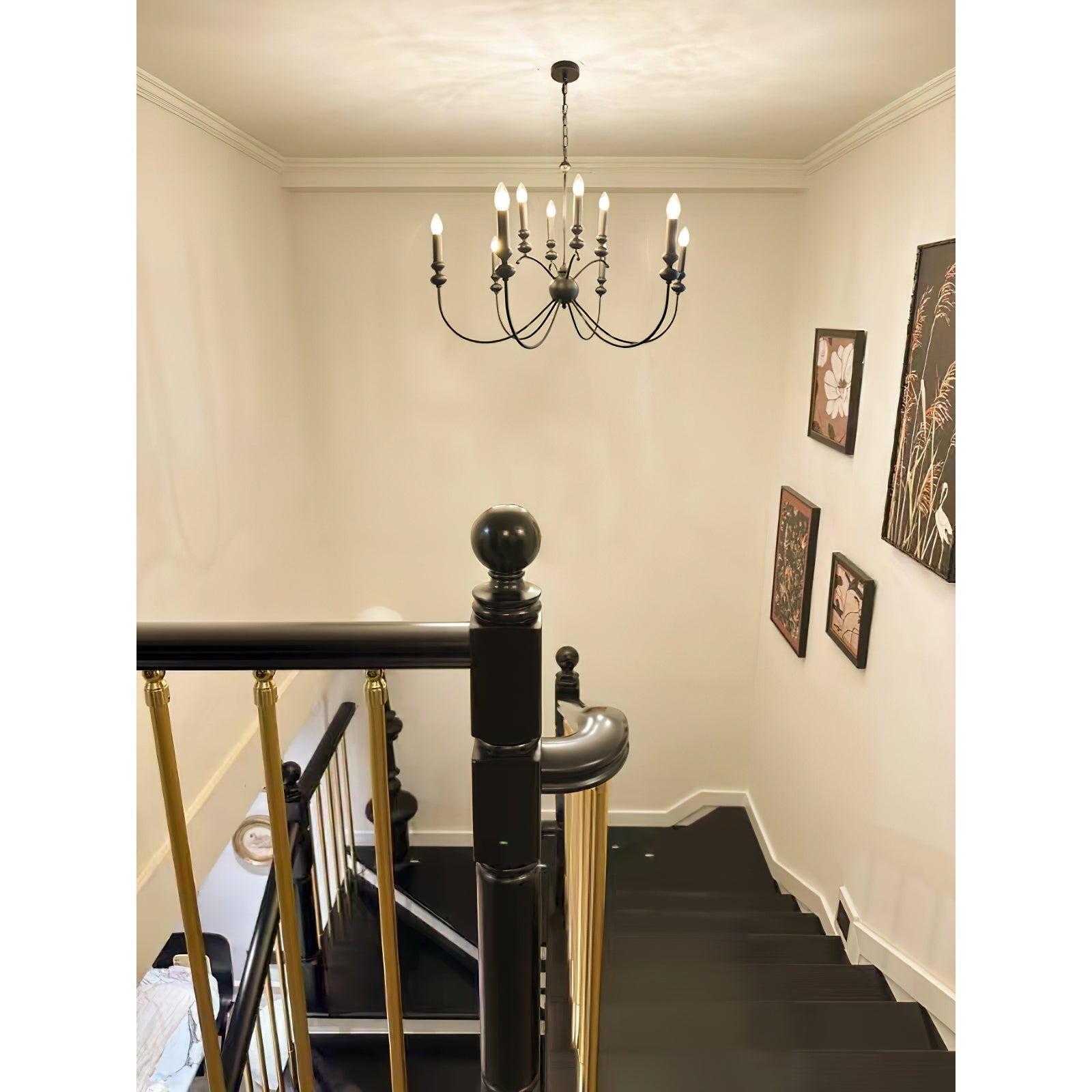 Crest Vintage Industrie Schwarz Kronleuchter-Letslighting