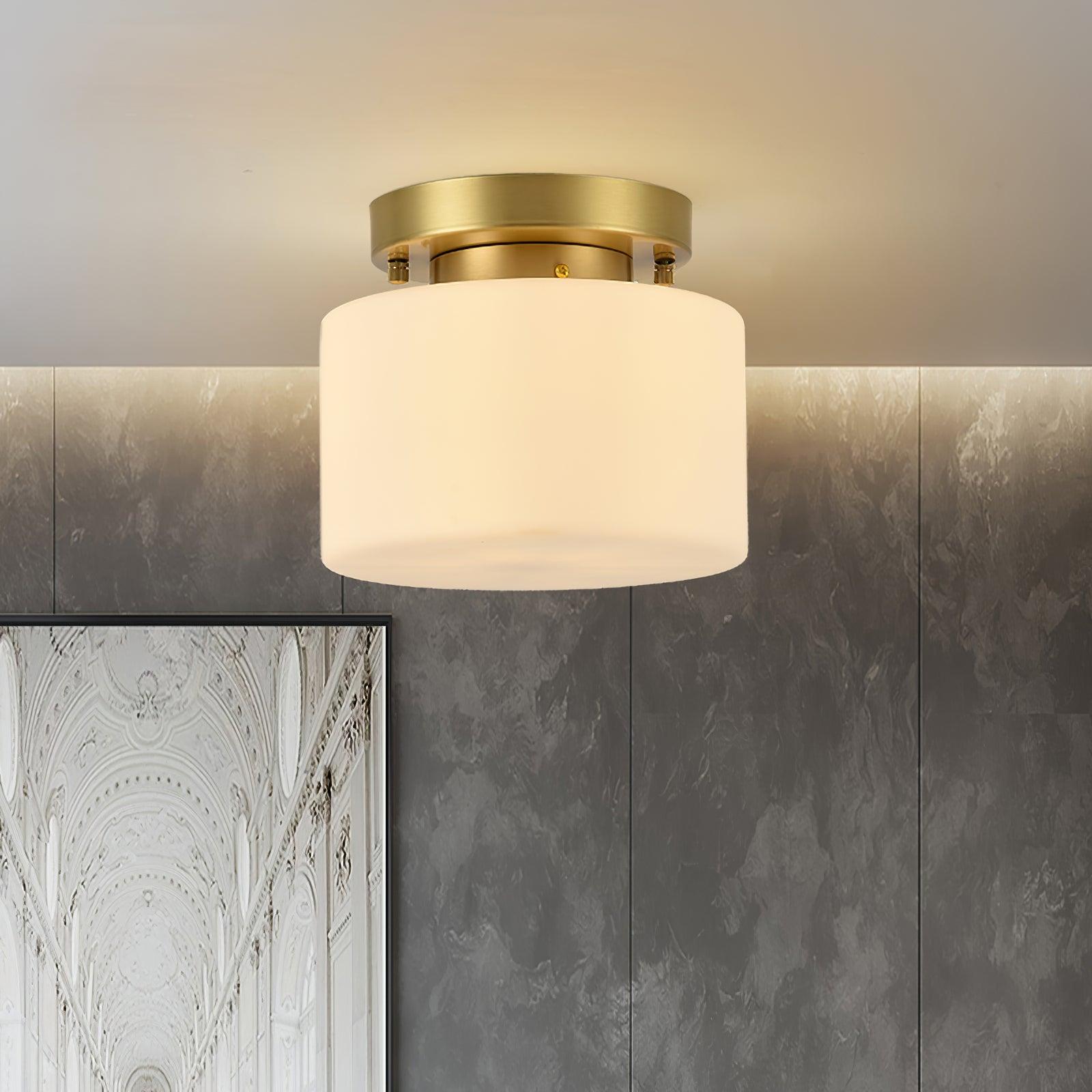 Elsilisra Nordisch Kunst Messing Glas Einbau Deckenleuchte-Letslighting