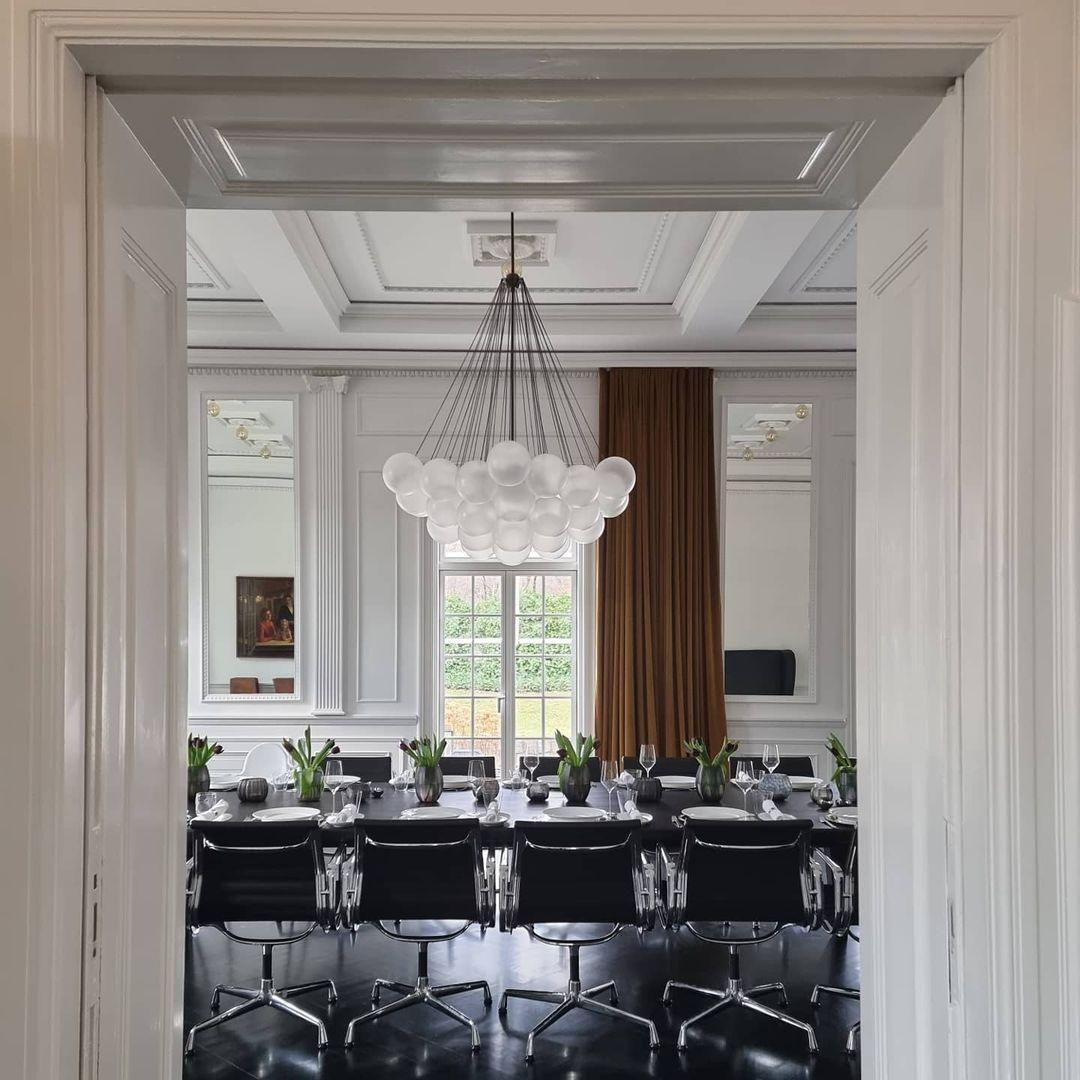 Lustra Kronleuchter Bubble Milchglas-Letslighting