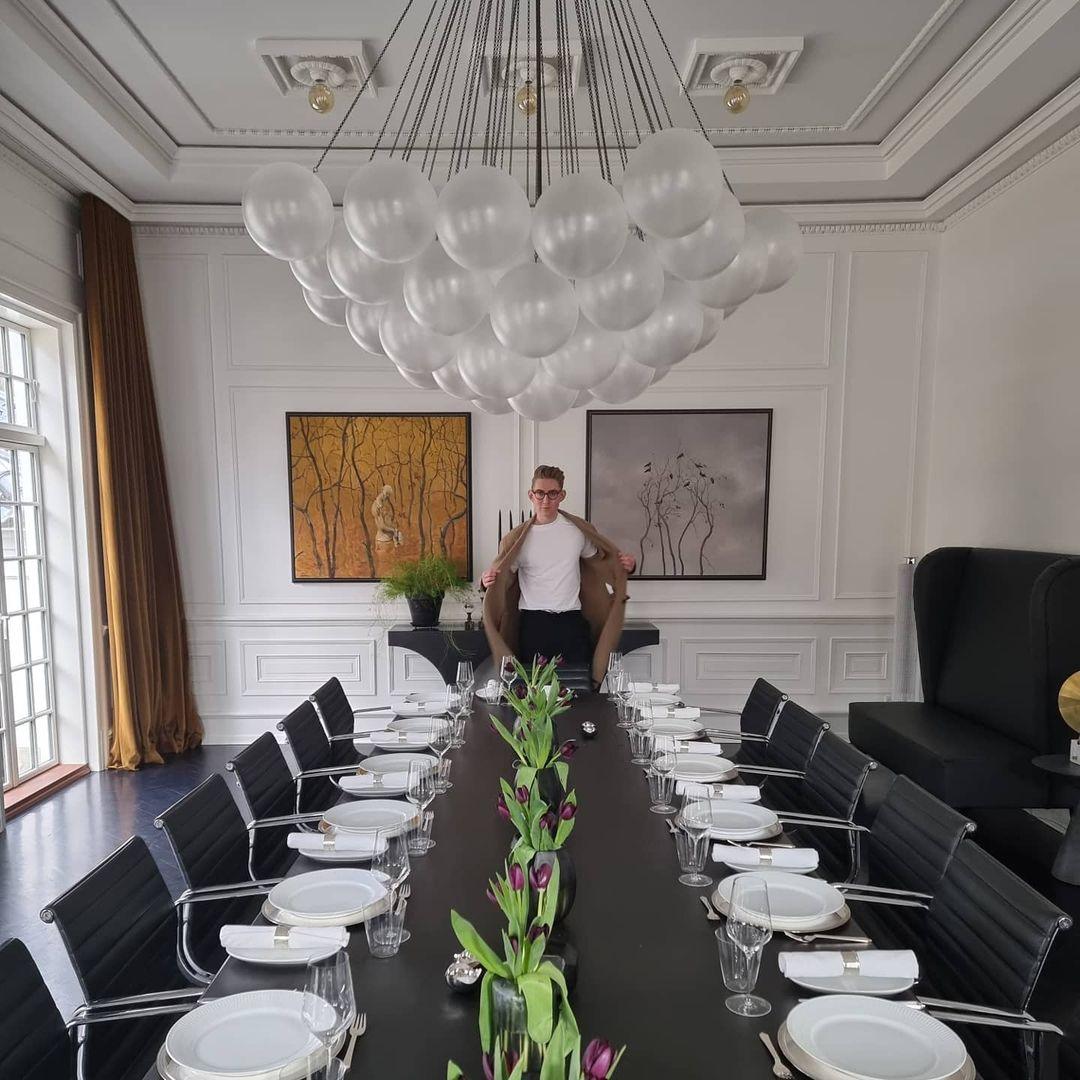 Lustra Kronleuchter Bubble Milchglas-Letslighting