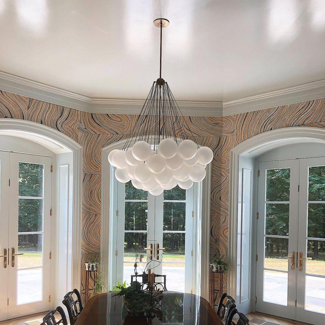 Lustra Kronleuchter Bubble Milchglas-Letslighting