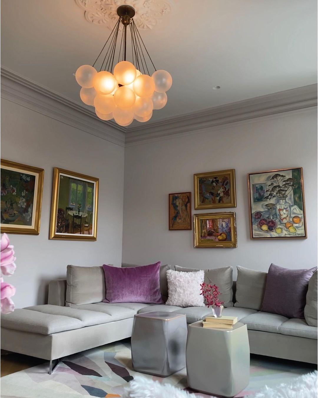 Lustra Kronleuchter Bubble Milchglas-Letslighting