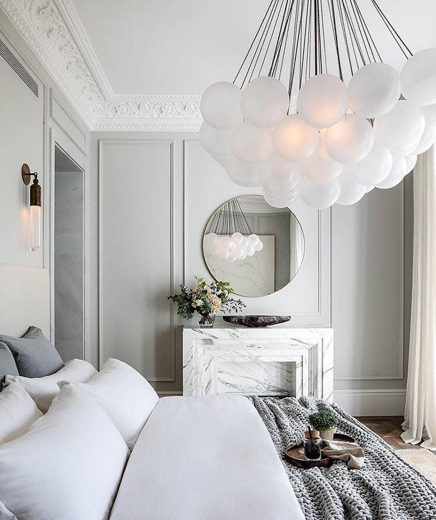 Lustra Kronleuchter Bubble Milchglas-Letslighting