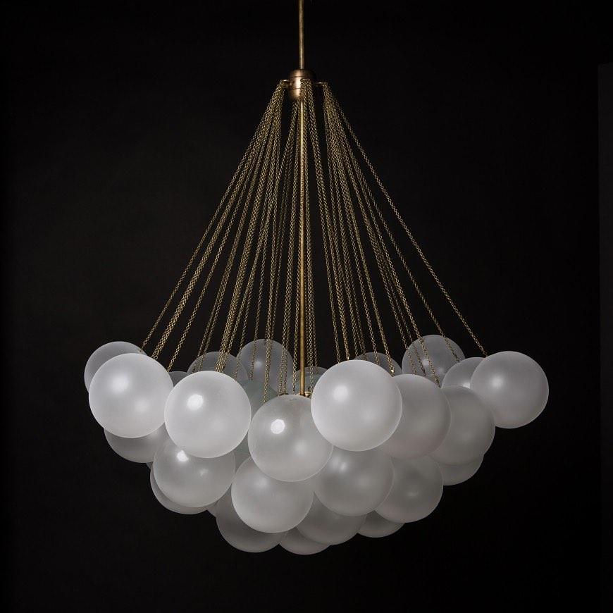 Lustra Kronleuchter Bubble Milchglas-Letslighting