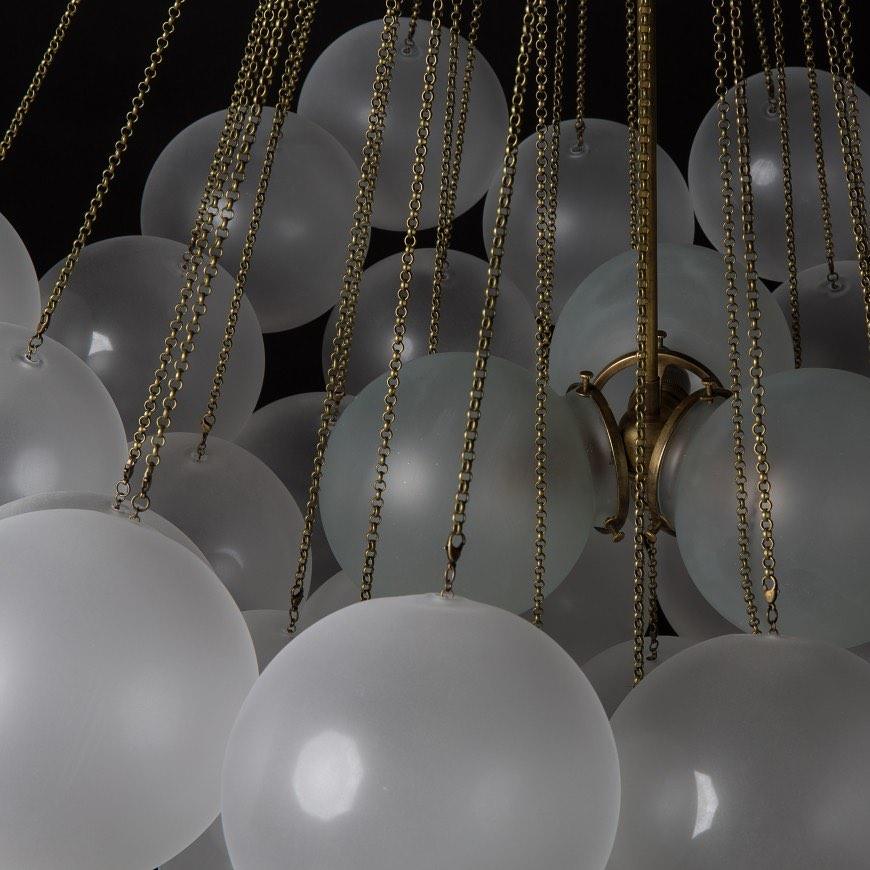 Lustra Kronleuchter Bubble Milchglas-Letslighting