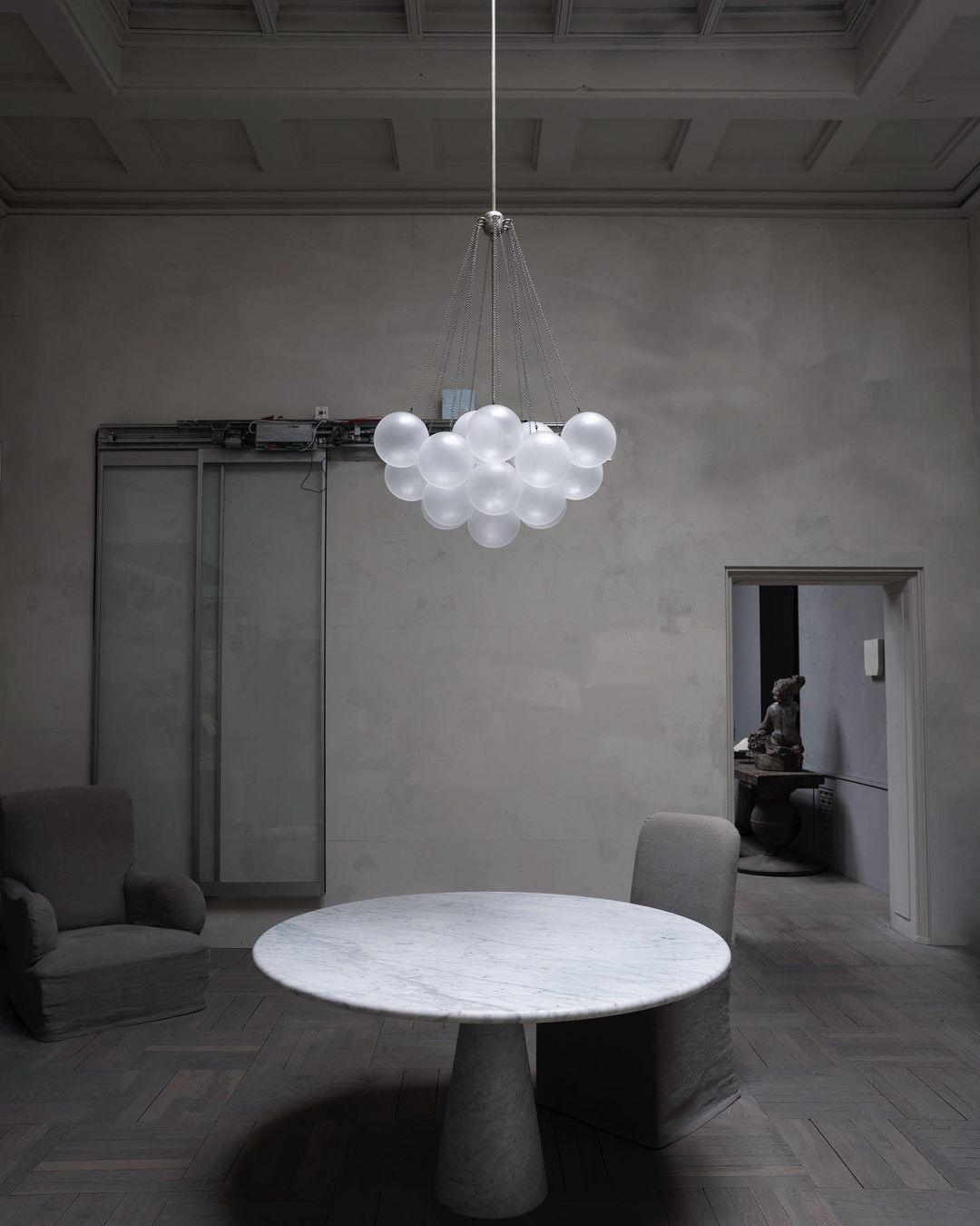 Lustra Kronleuchter Bubble Milchglas-Letslighting