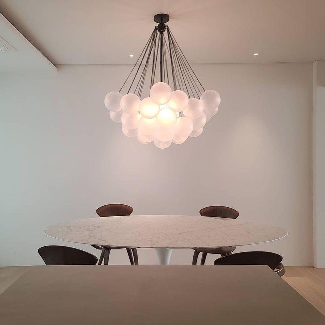 Lustra Kronleuchter Bubble Milchglas-Letslighting