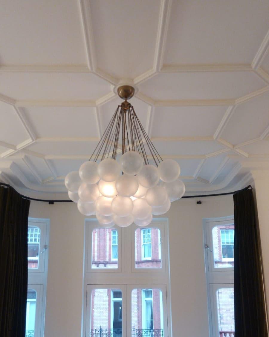 Lustra Kronleuchter Bubble Milchglas-Letslighting