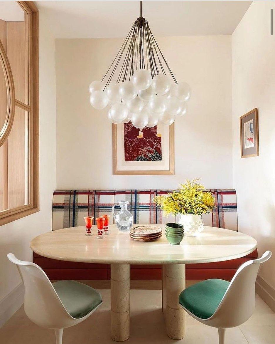 Lustra Kronleuchter Bubble Milchglas-Letslighting