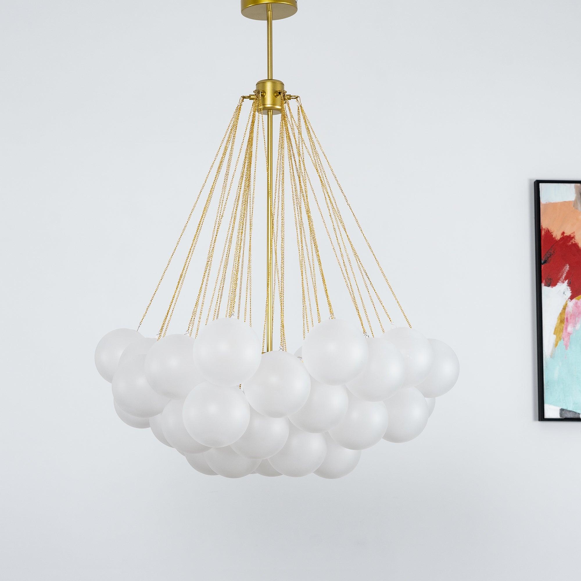 Lustra Kronleuchter Bubble Milchglas-Letslighting