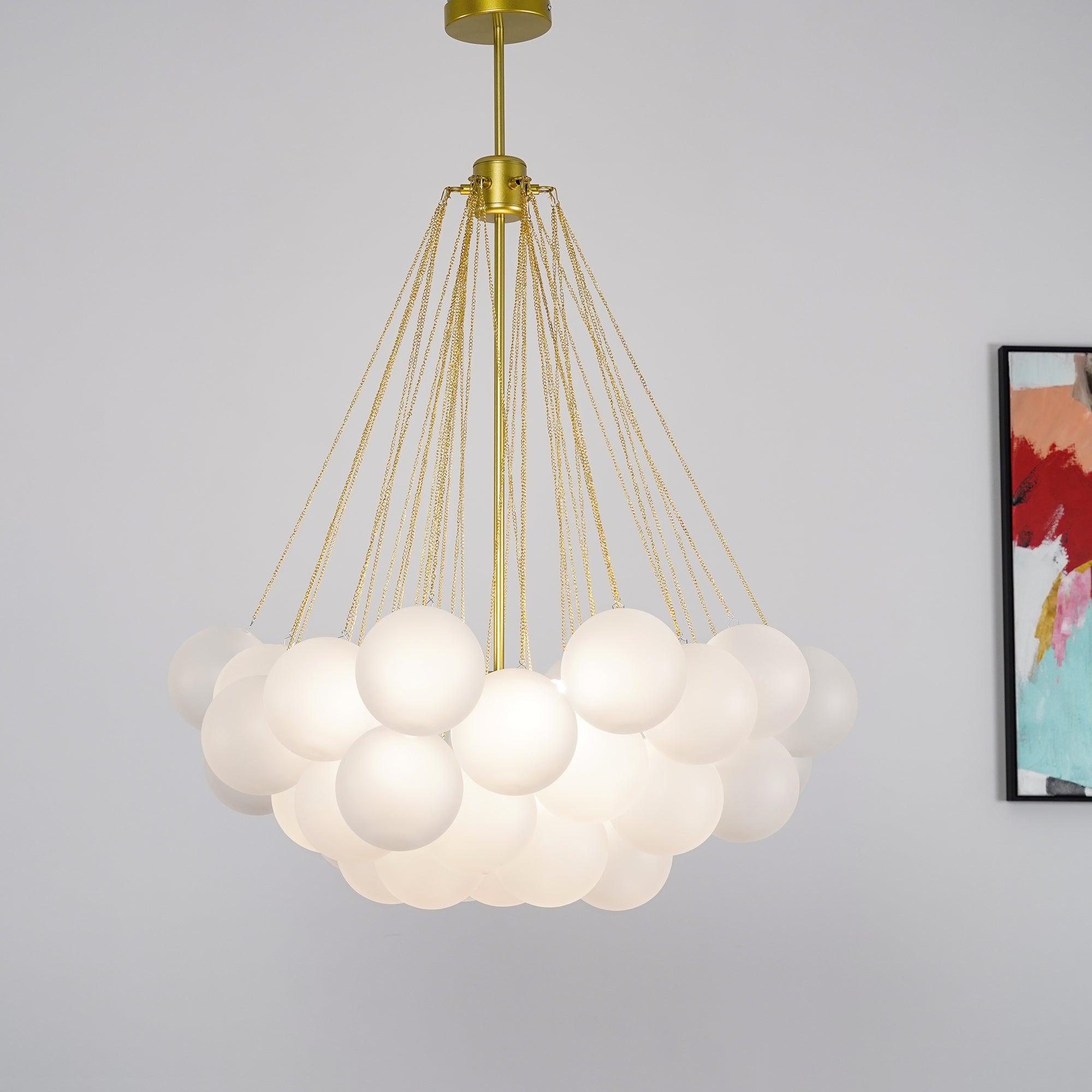Lustra Kronleuchter Bubble Milchglas-Letslighting
