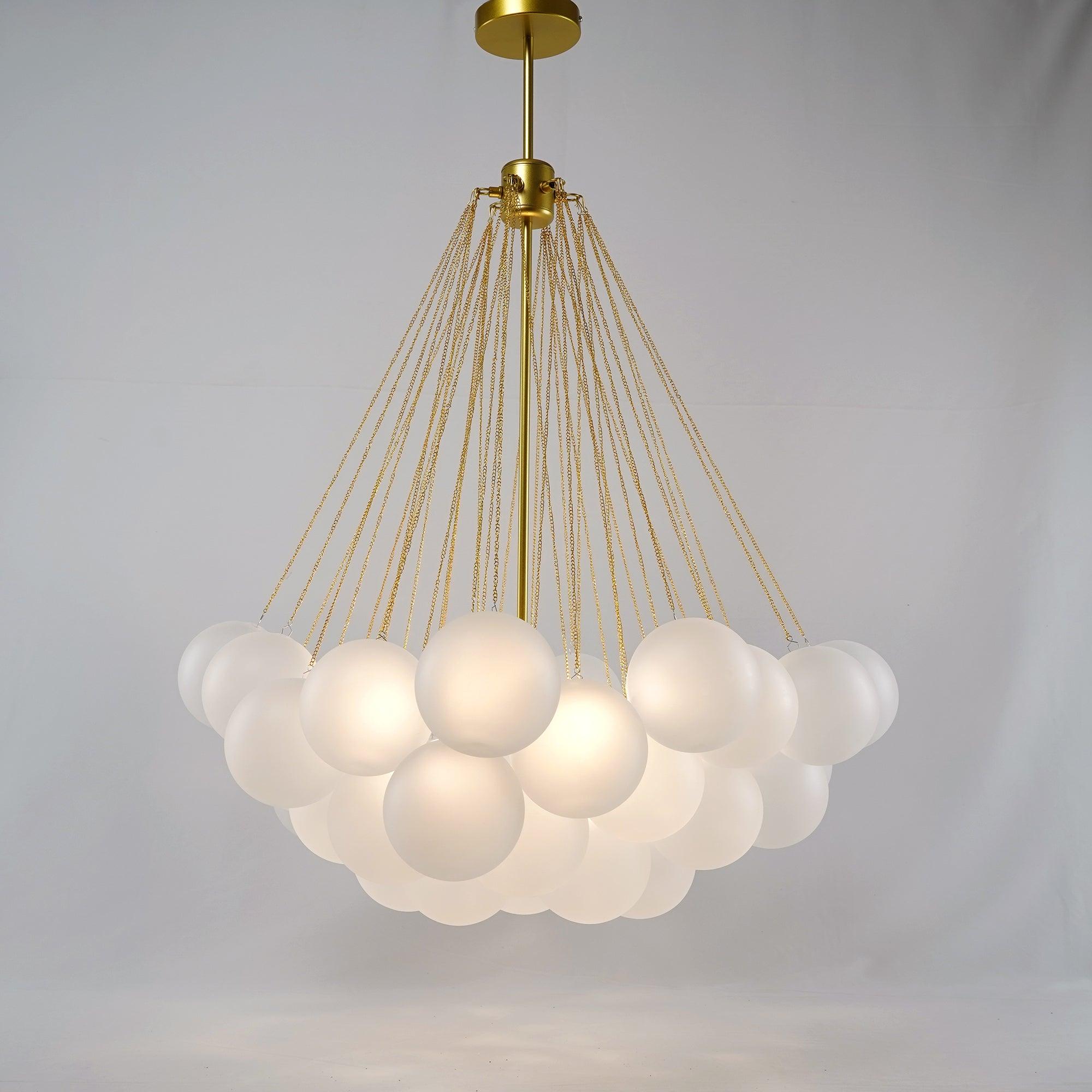 Lustra Kronleuchter Bubble Milchglas-Letslighting