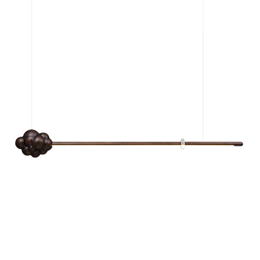 Lustra Pendelleuchte Holzstab Wolke Minimalistisch-Letslighting