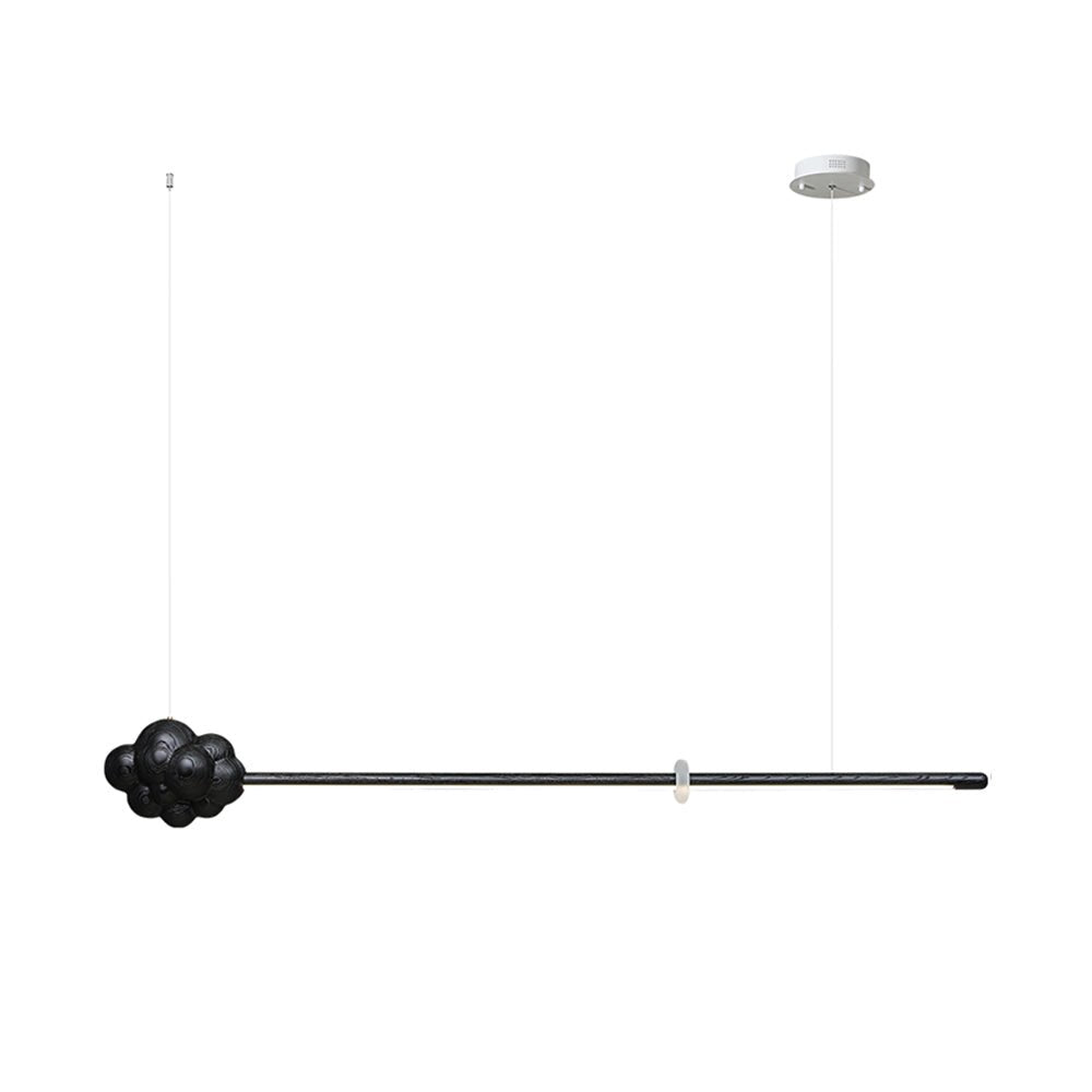 Lustra Pendelleuchte Holzstab Wolke Minimalistisch-Letslighting