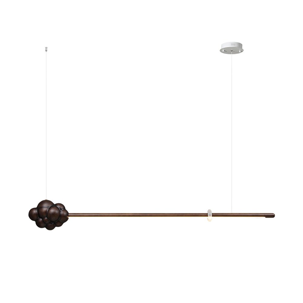 Lustra Pendelleuchte Holzstab Wolke Minimalistisch-Letslighting