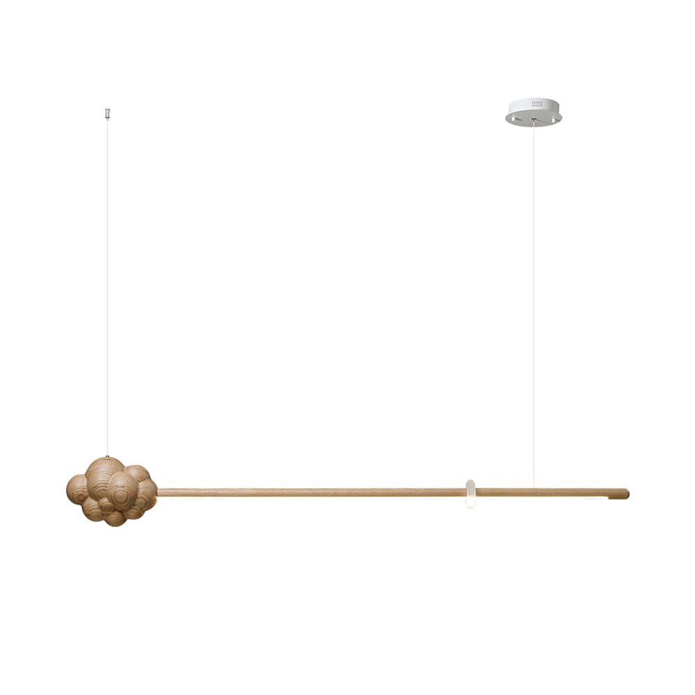 Lustra Pendelleuchte Holzstab Wolke Minimalistisch-Letslighting