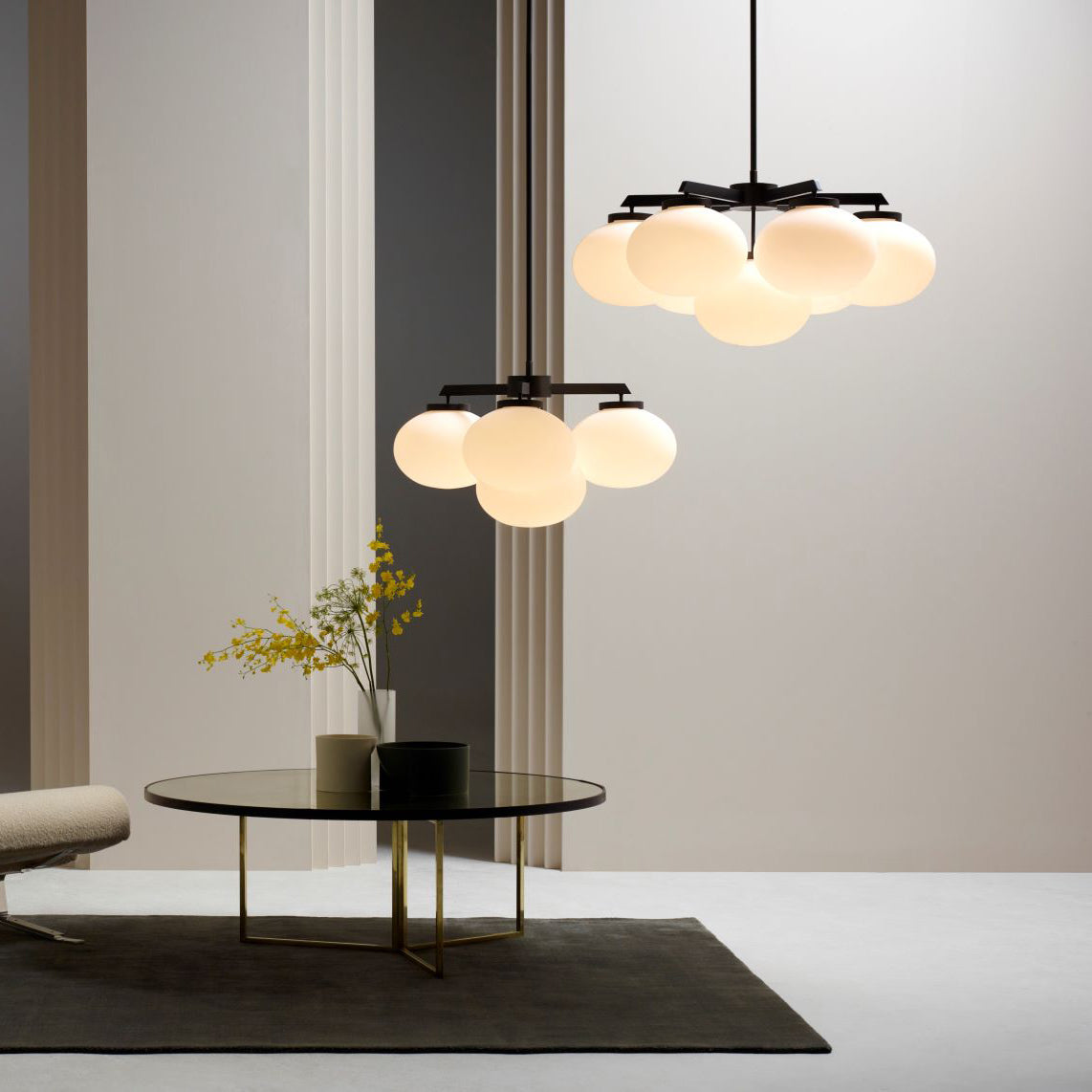 Edge Eleganter Messing-Glas-Kronleuchter-Letslighting