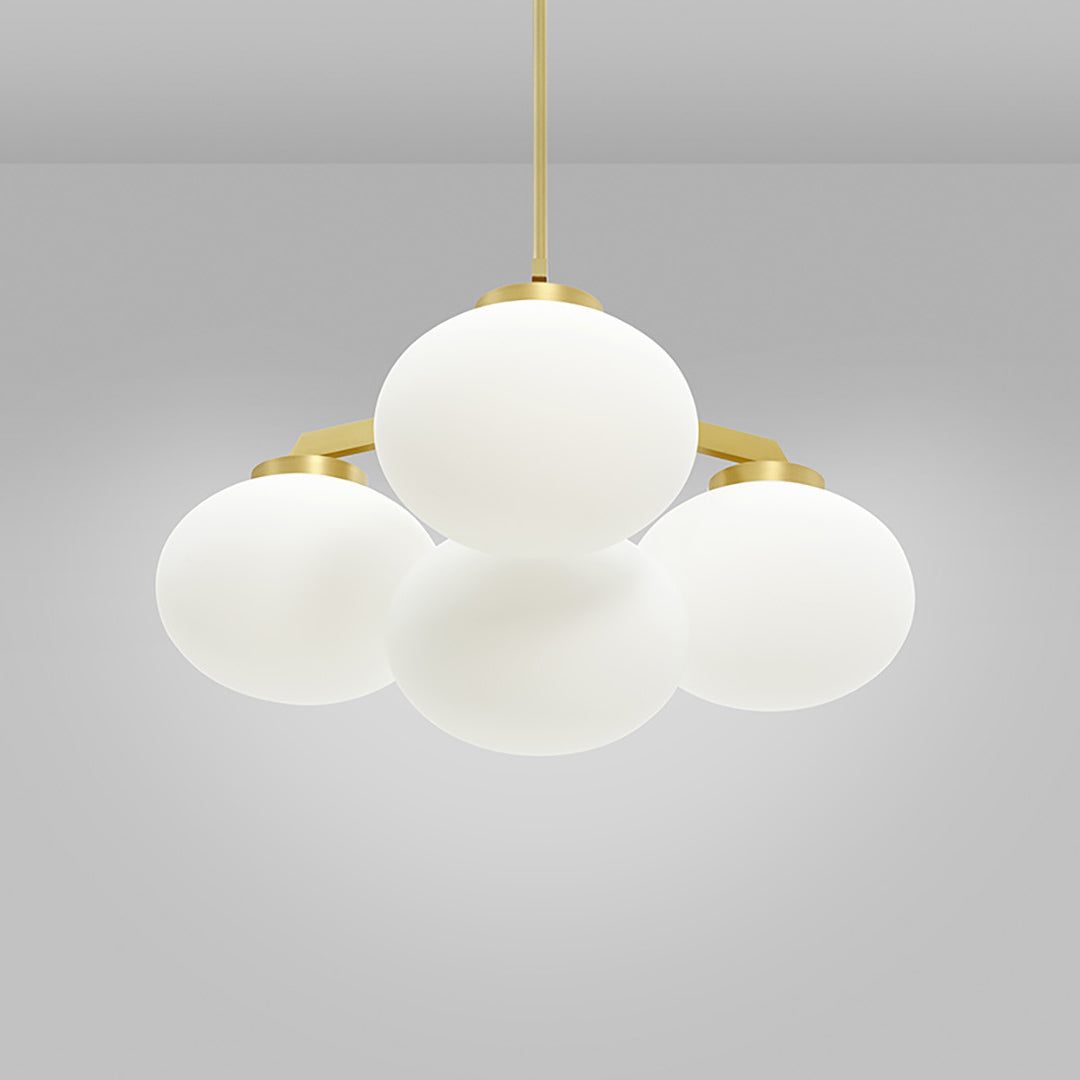 Edge Eleganter Messing-Glas-Kronleuchter-Letslighting