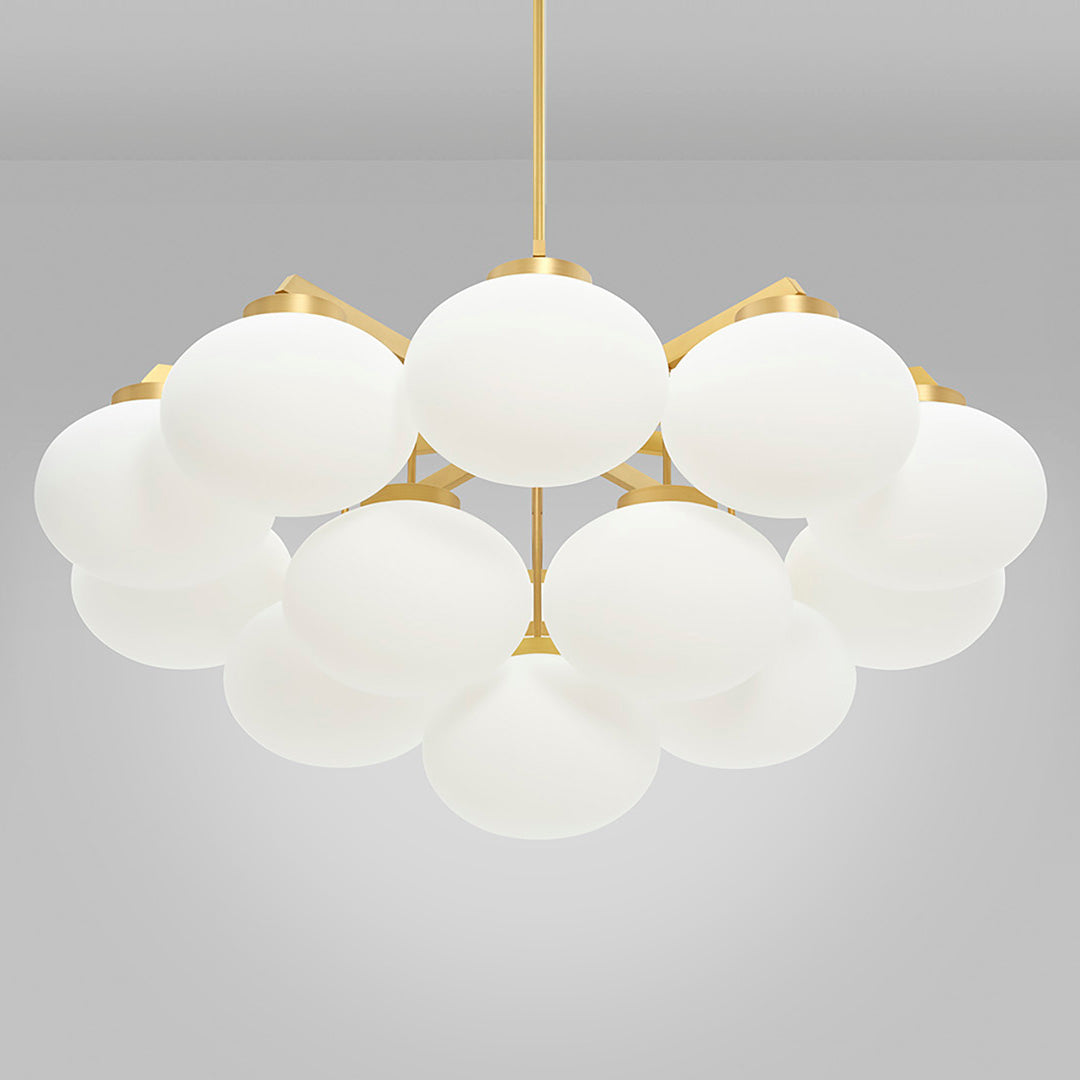 Edge Eleganter Messing-Glas-Kronleuchter-Letslighting