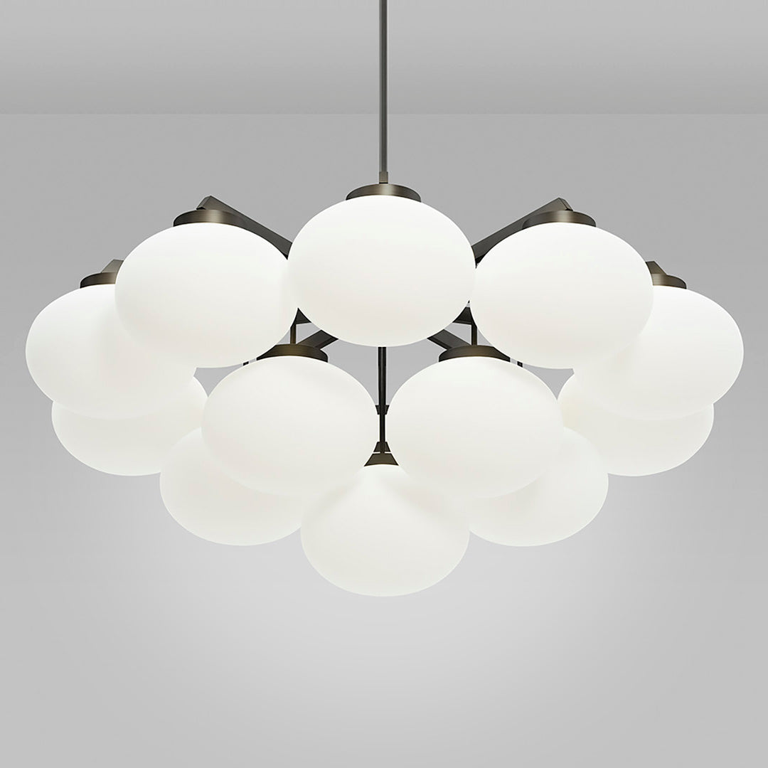 Edge Eleganter Messing-Glas-Kronleuchter-Letslighting